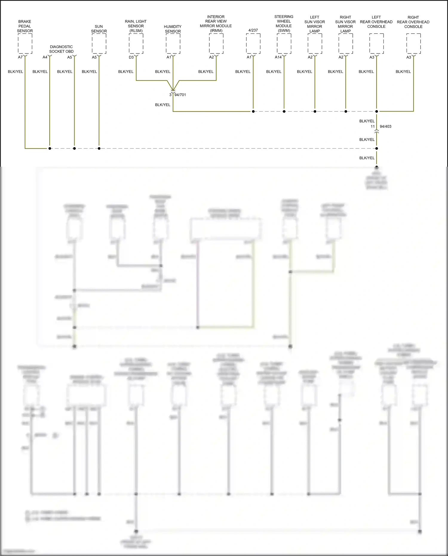 Wiring diagram humidity sensor for Volvo S60 III (2018-2024) (3 of 3)