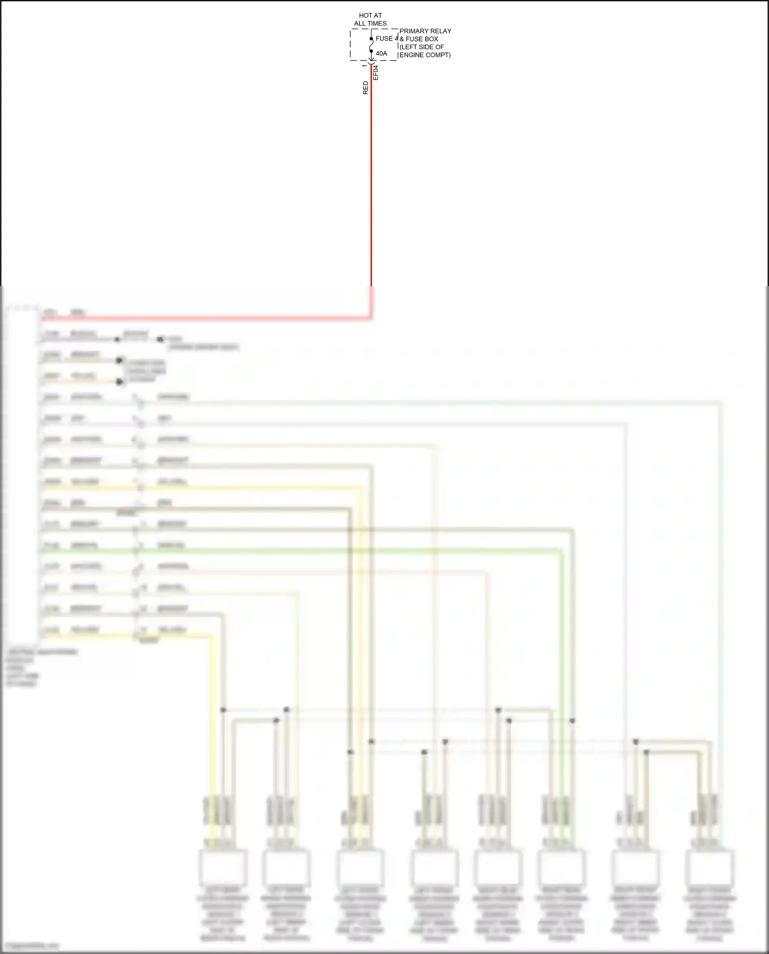Wiring diagram left front outer parking assistance sensor 1 for Volvo S60 III (2018-2024) (1 of 1)