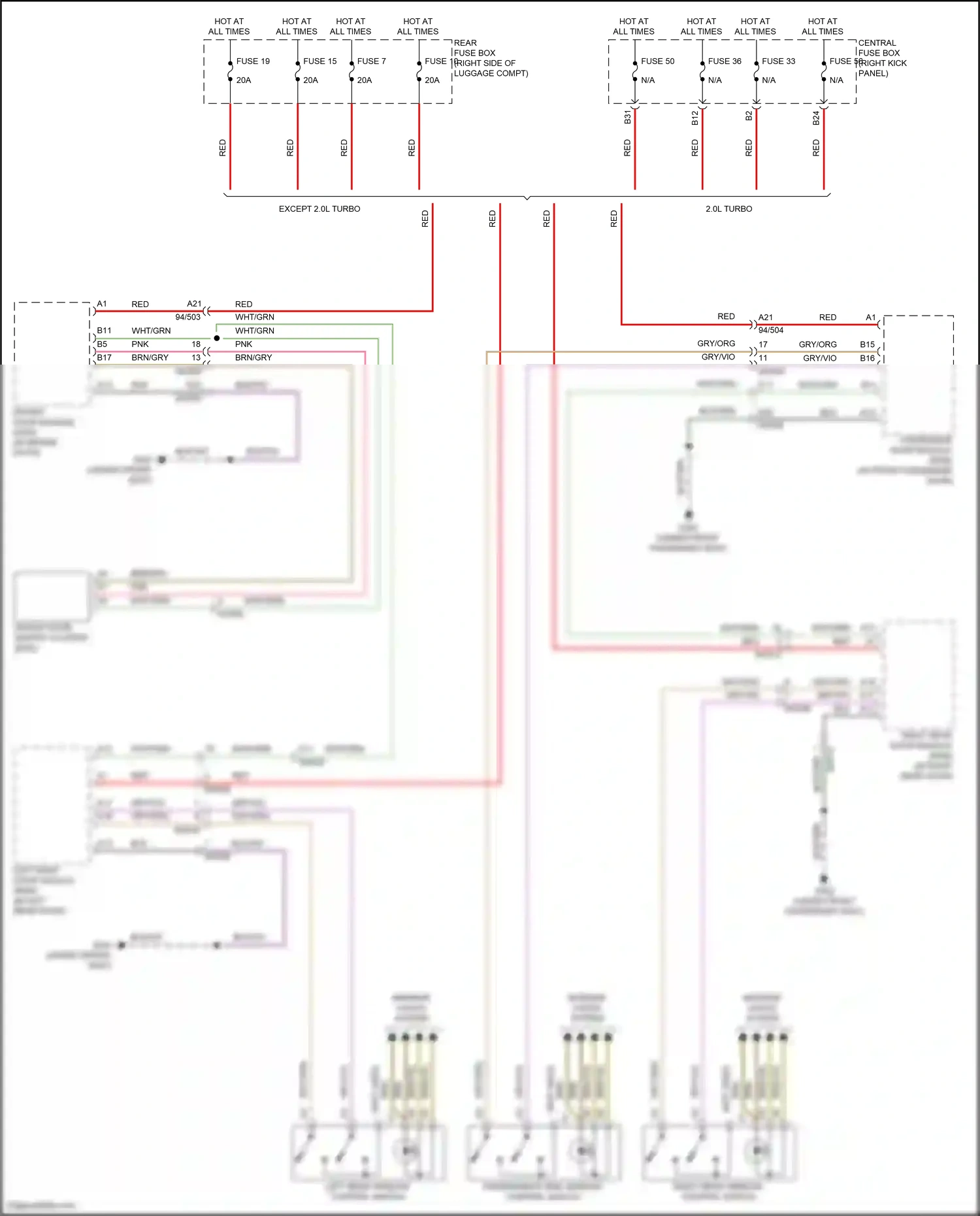 Wiring diagram left rear window control switch for Volvo S60 III (2018-2024) (2 of 2)