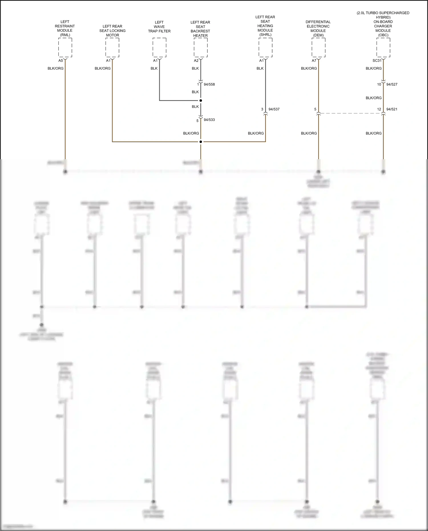 Wiring diagram left wave trap filter for Volvo S60 III (2018-2024) (2 of 2)