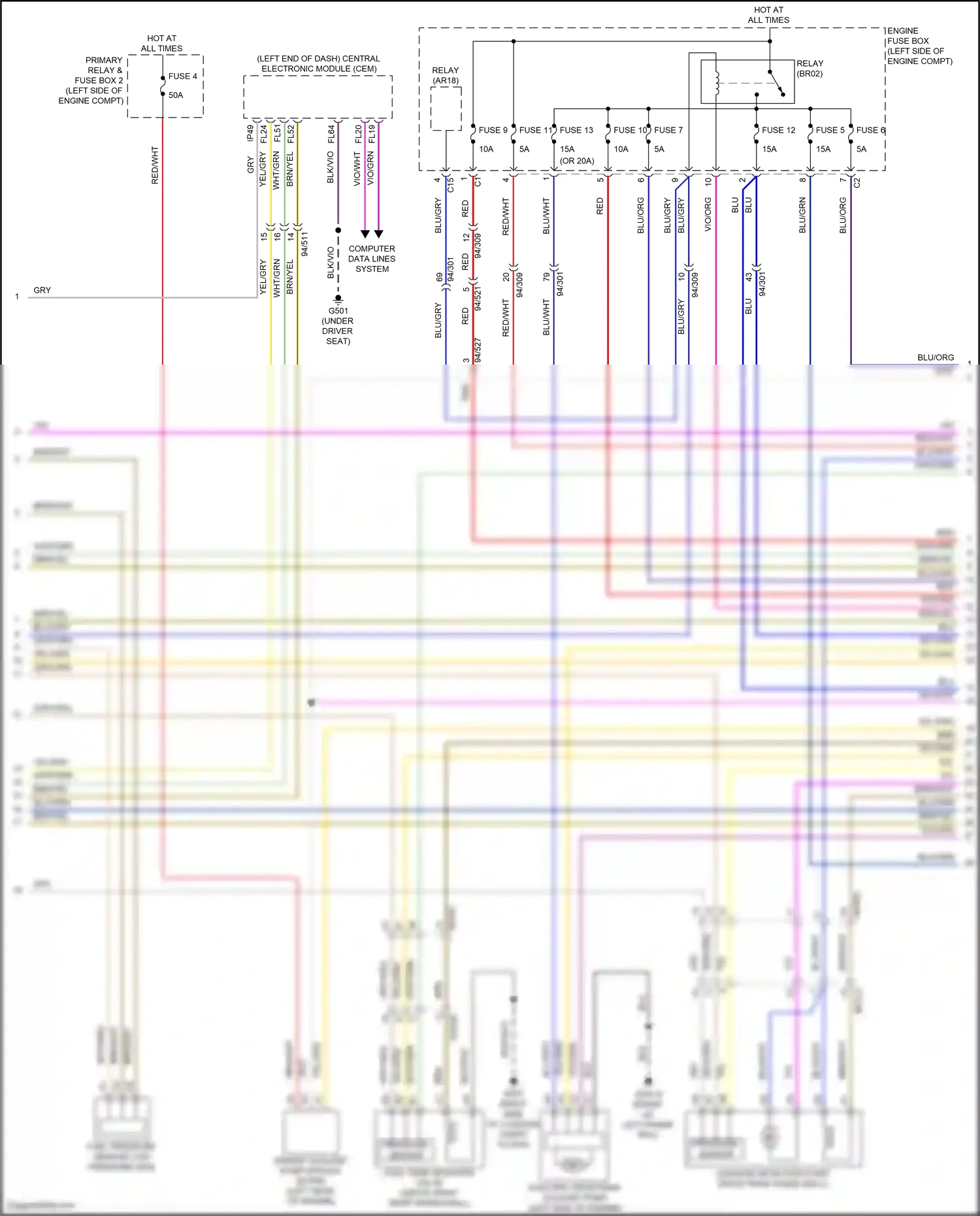 Wiring diagram pressure sensor for Volvo S60 III (2018-2024) (3 of 3)