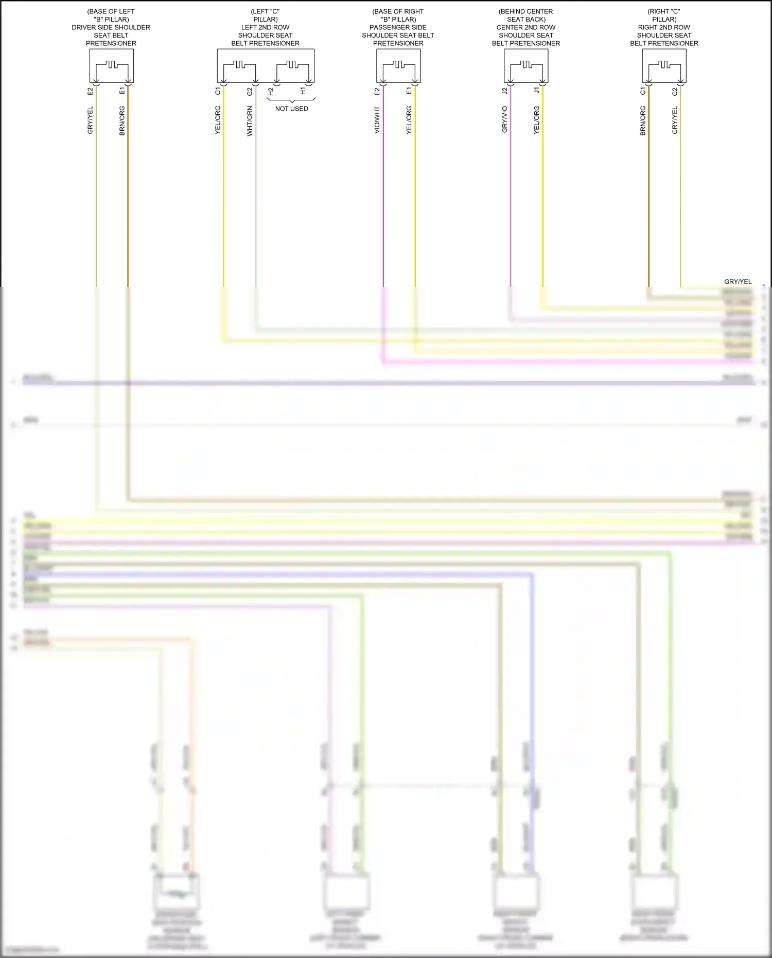 Wiring diagram right front impact sensor for Volvo S60 III (2018-2024) (1 of 1)