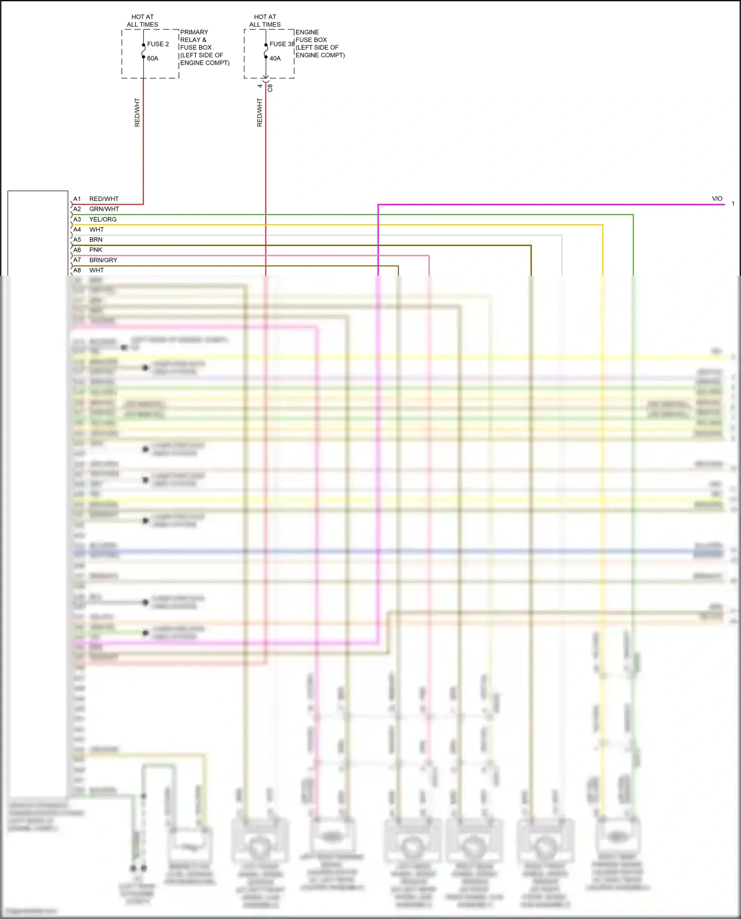 Wiring diagram right front wheel speed sensor for Volvo S60 III (2018-2024) (1 of 6)