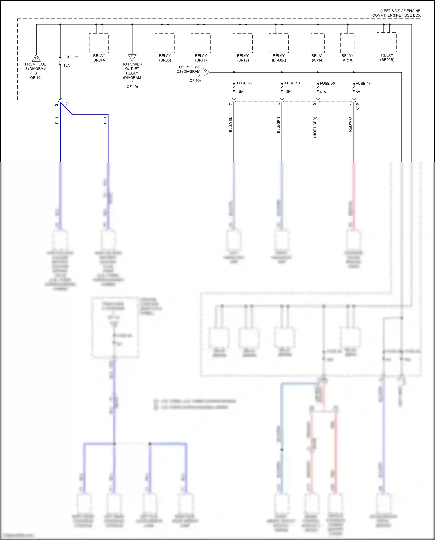 Wiring diagram right headlight unit for Volvo S60 III (2018-2024) (4 of 4)