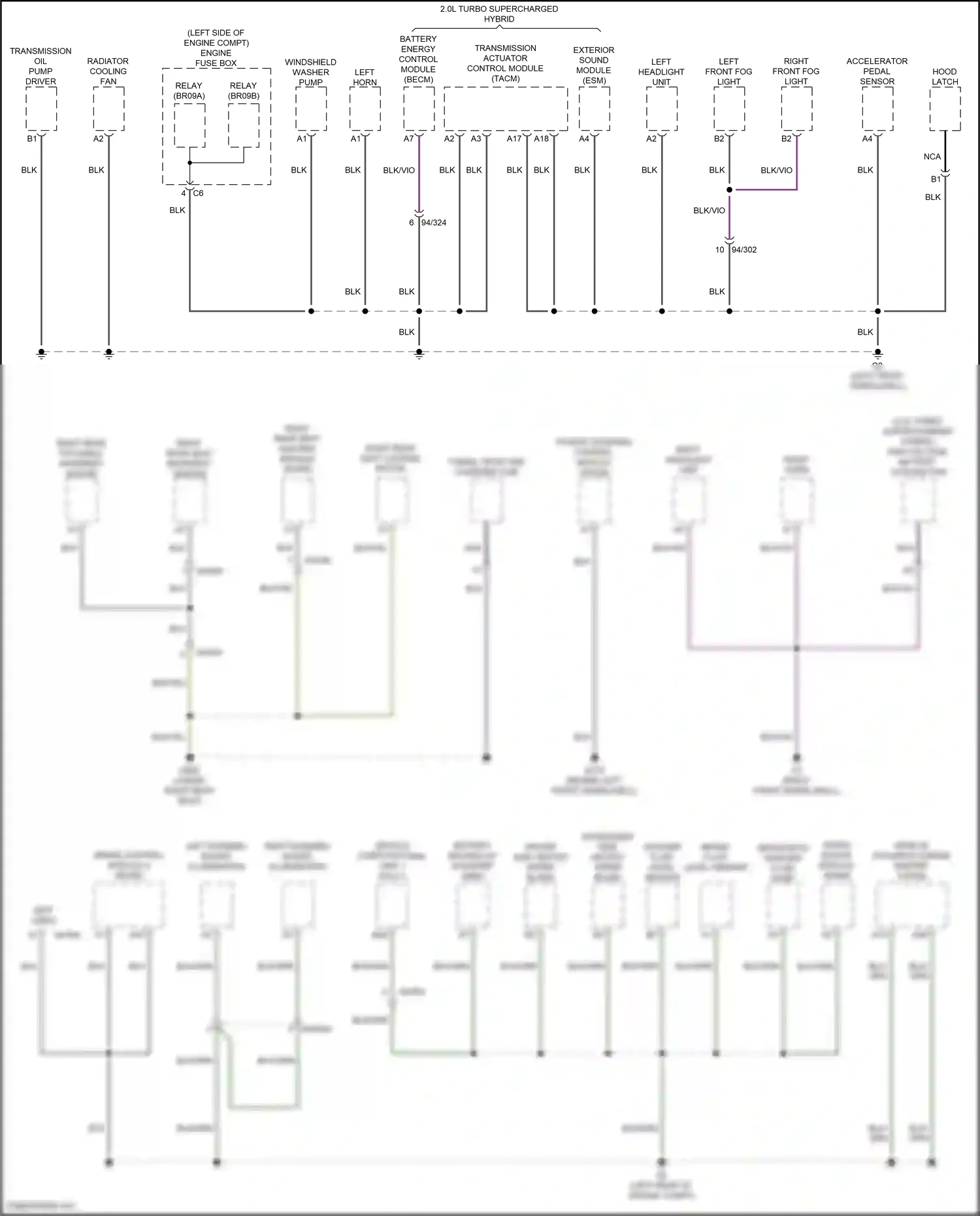 Wiring diagram right headlight unit for Volvo S60 III (2018-2024) (2 of 4)