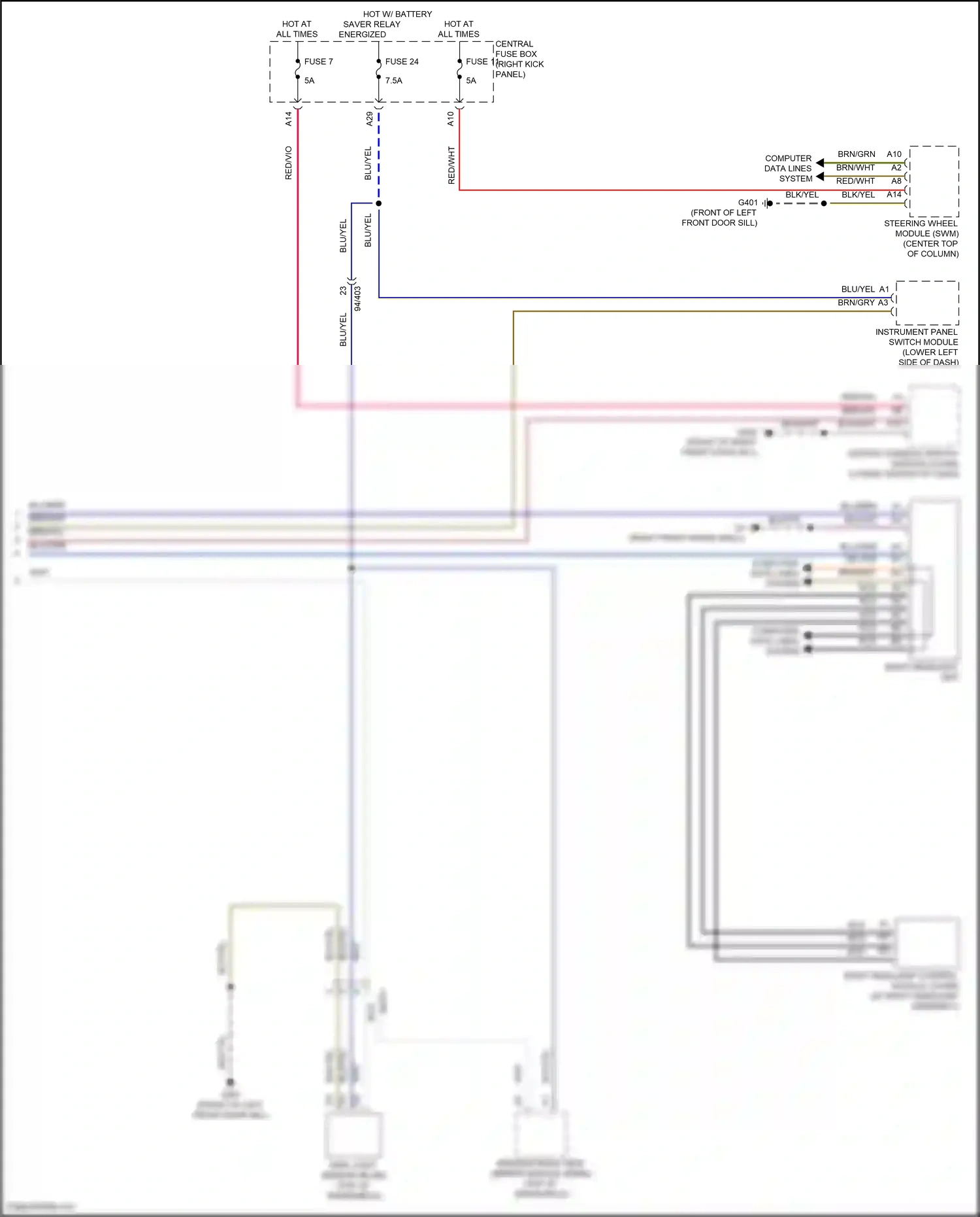 Wiring diagram right headlight unit for Volvo S60 III (2018-2024) (3 of 4)