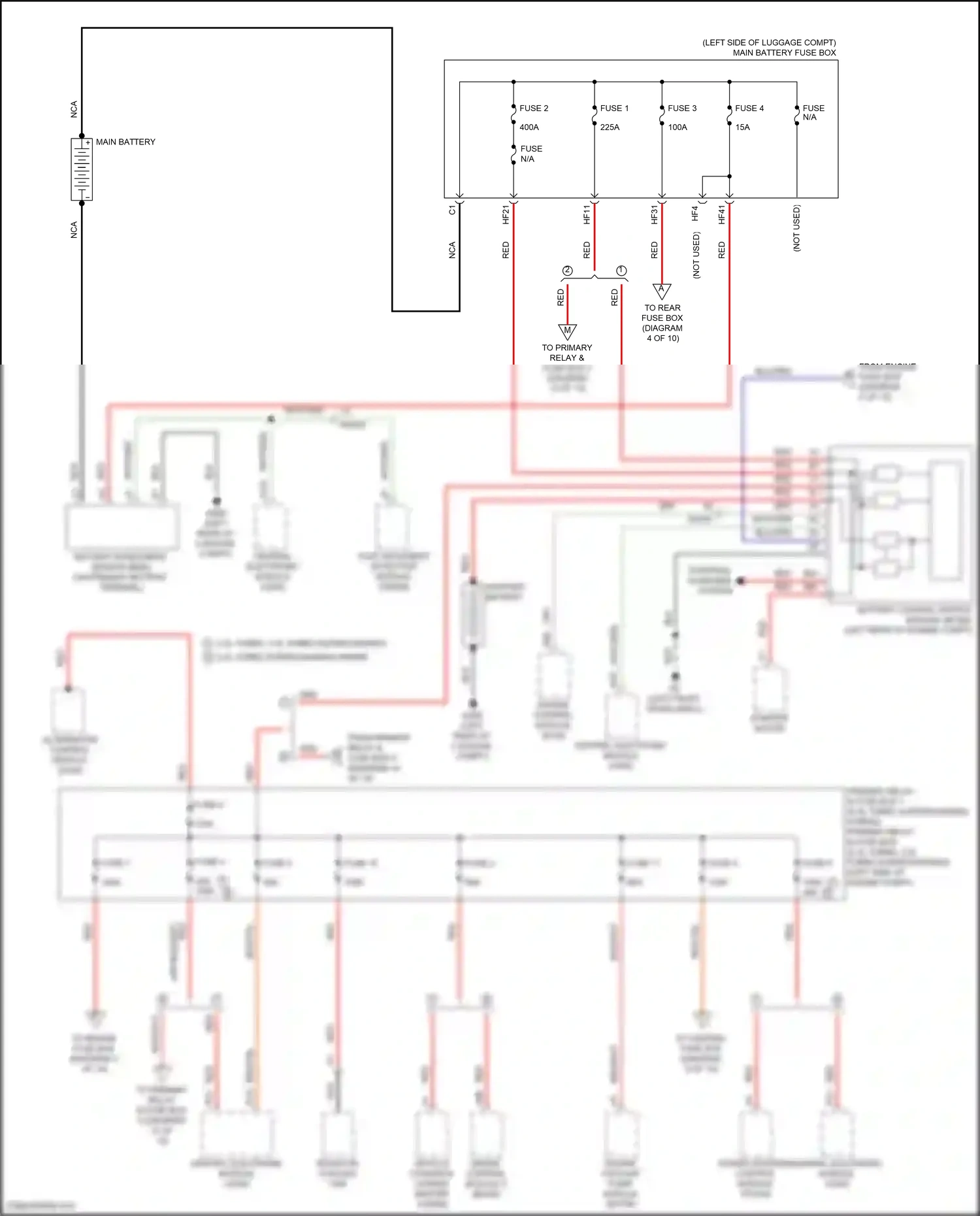 Wiring diagram support battery for Volvo S60 III (2018-2024) (3 of 4)