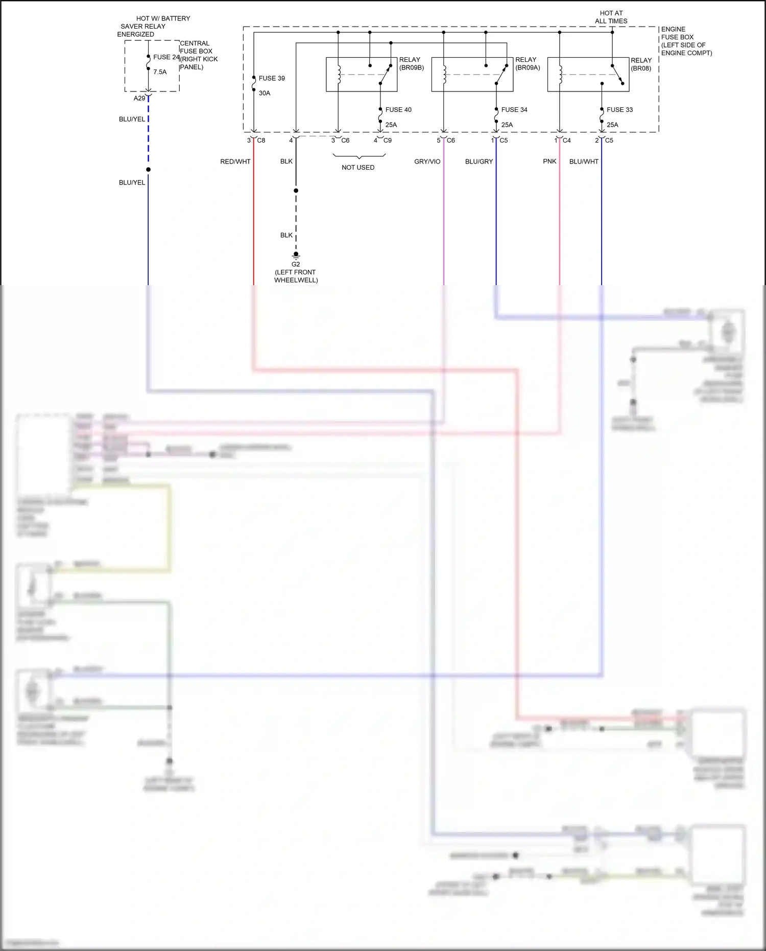 Wiring diagram washer fluid level sensor for Volvo S60 III (2018-2024) (2 of 2)