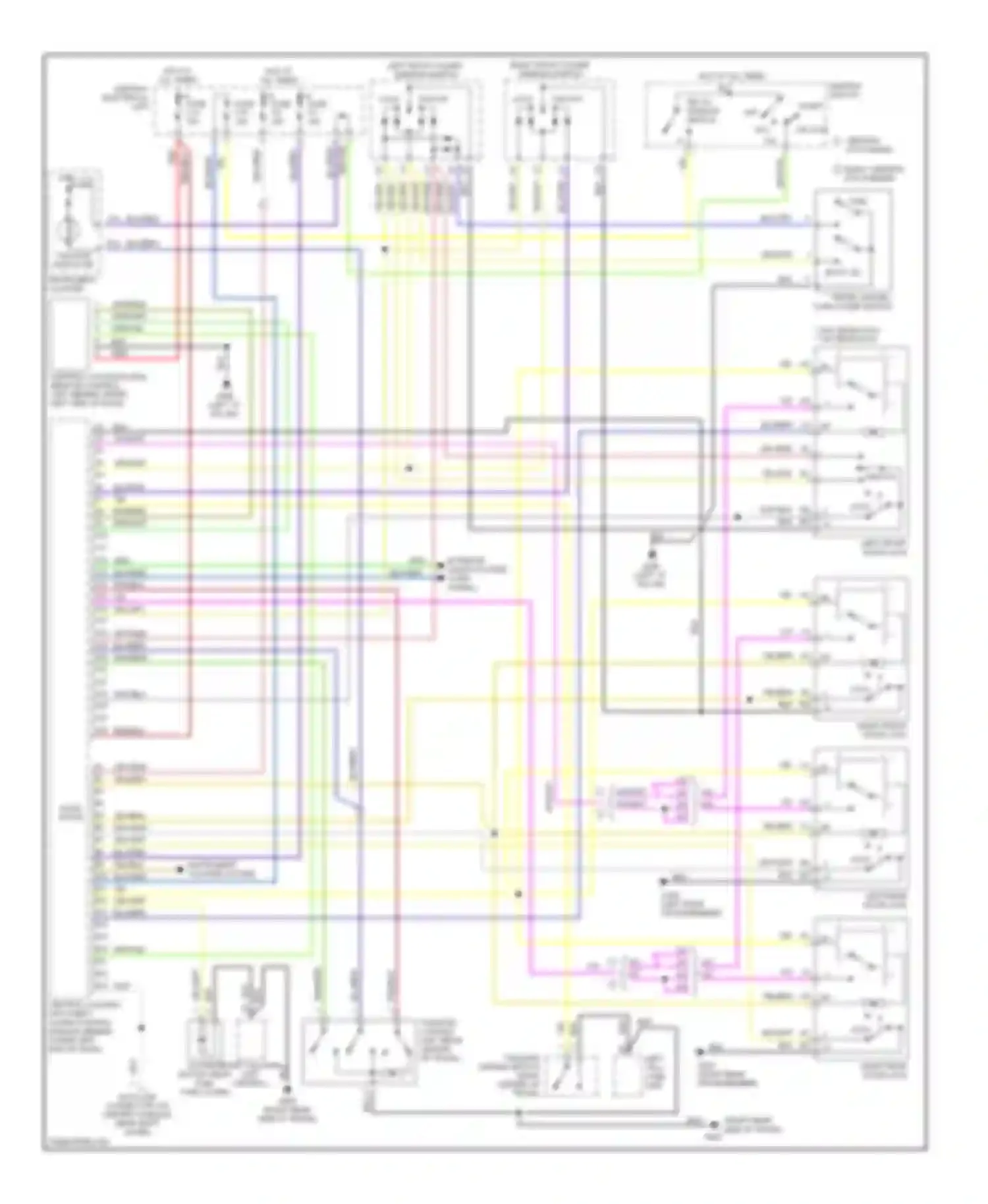S70 Volvo I (1997-2000): Power door lock circuit