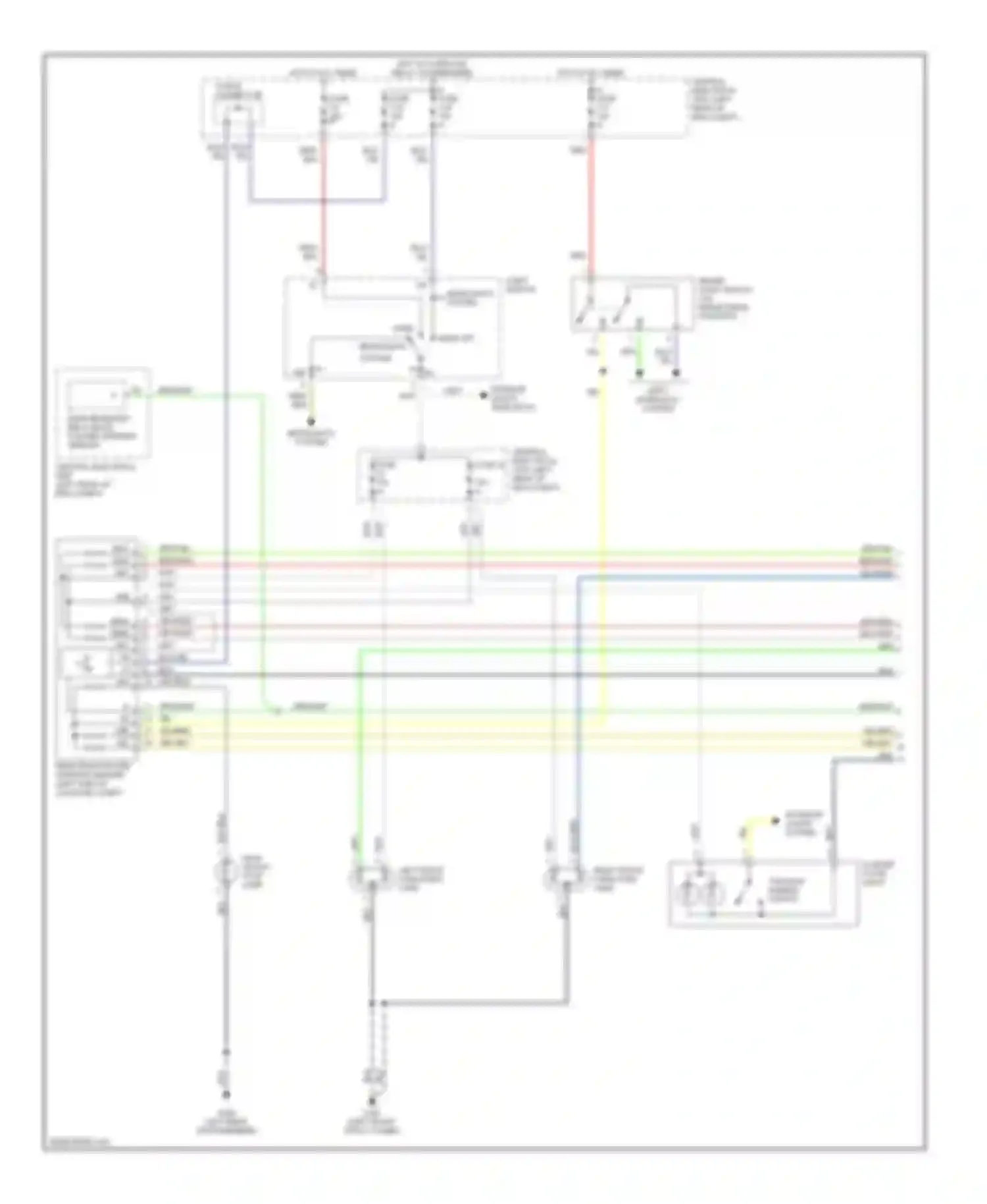 Wiring diagram left front park/turn lamp for Volvo S70 I (1997-2000) (1 of 3)