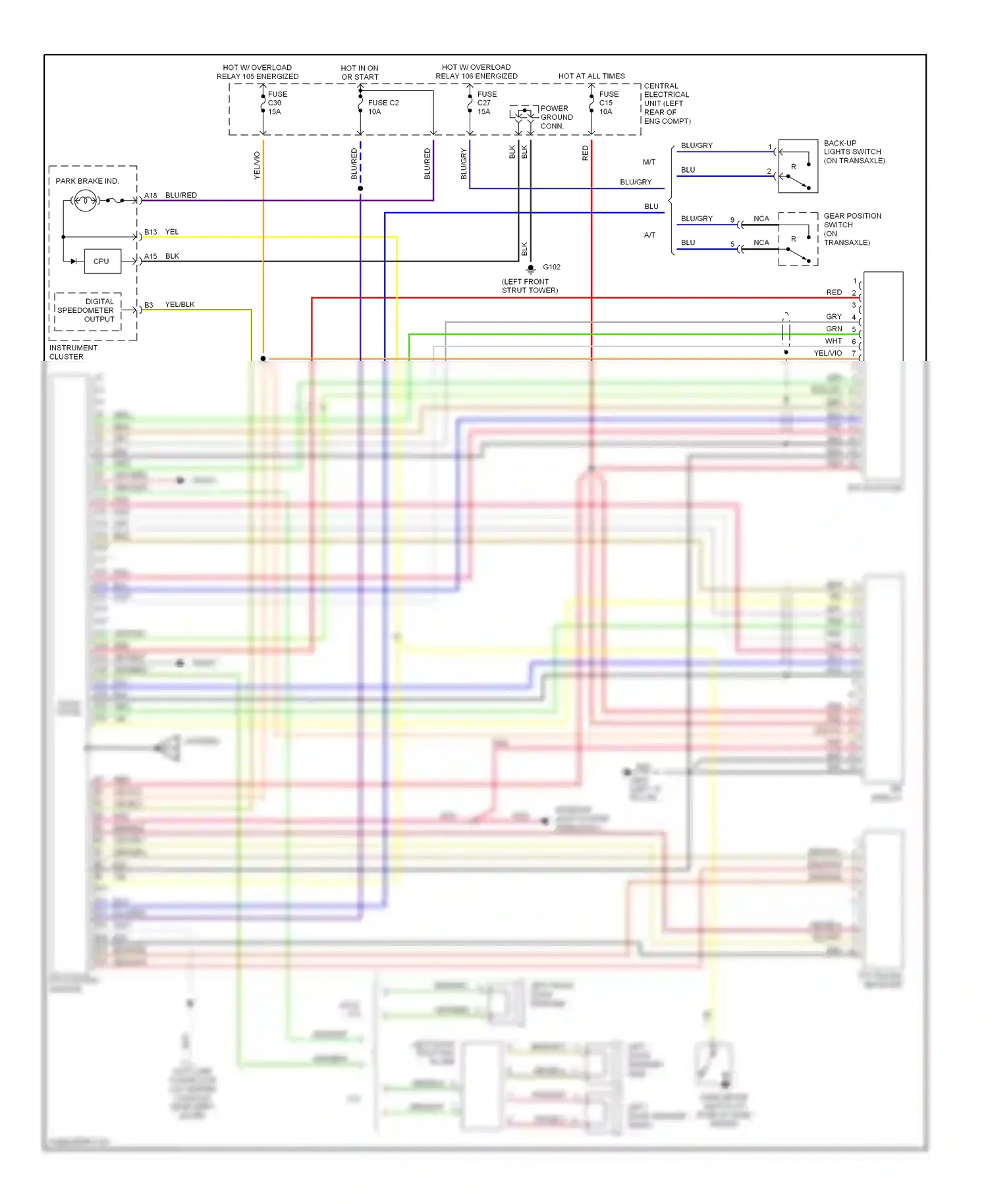 Volvo S70 I (1997-2000) rti control module wiring diagram  (3 of 3)