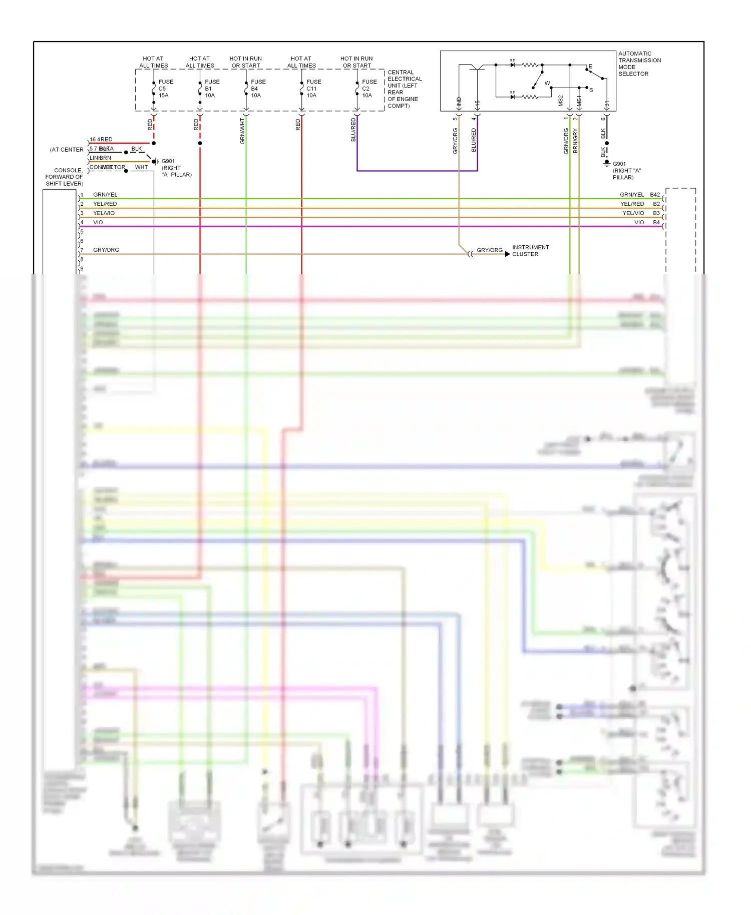 Volvo S70 I (1997-2000) transaxle wiring diagram  (1 of 1)