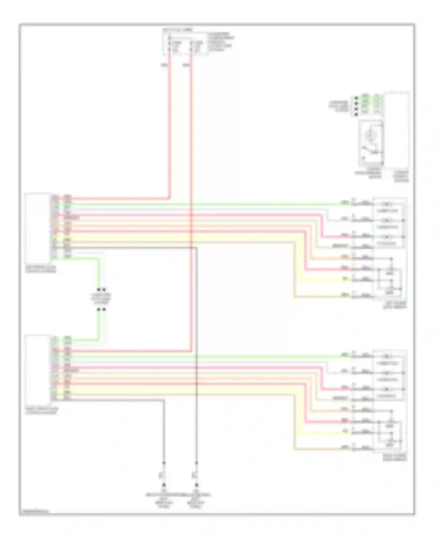 S80 Volvo I facelift (2003-2006): Memory mirrors circuit