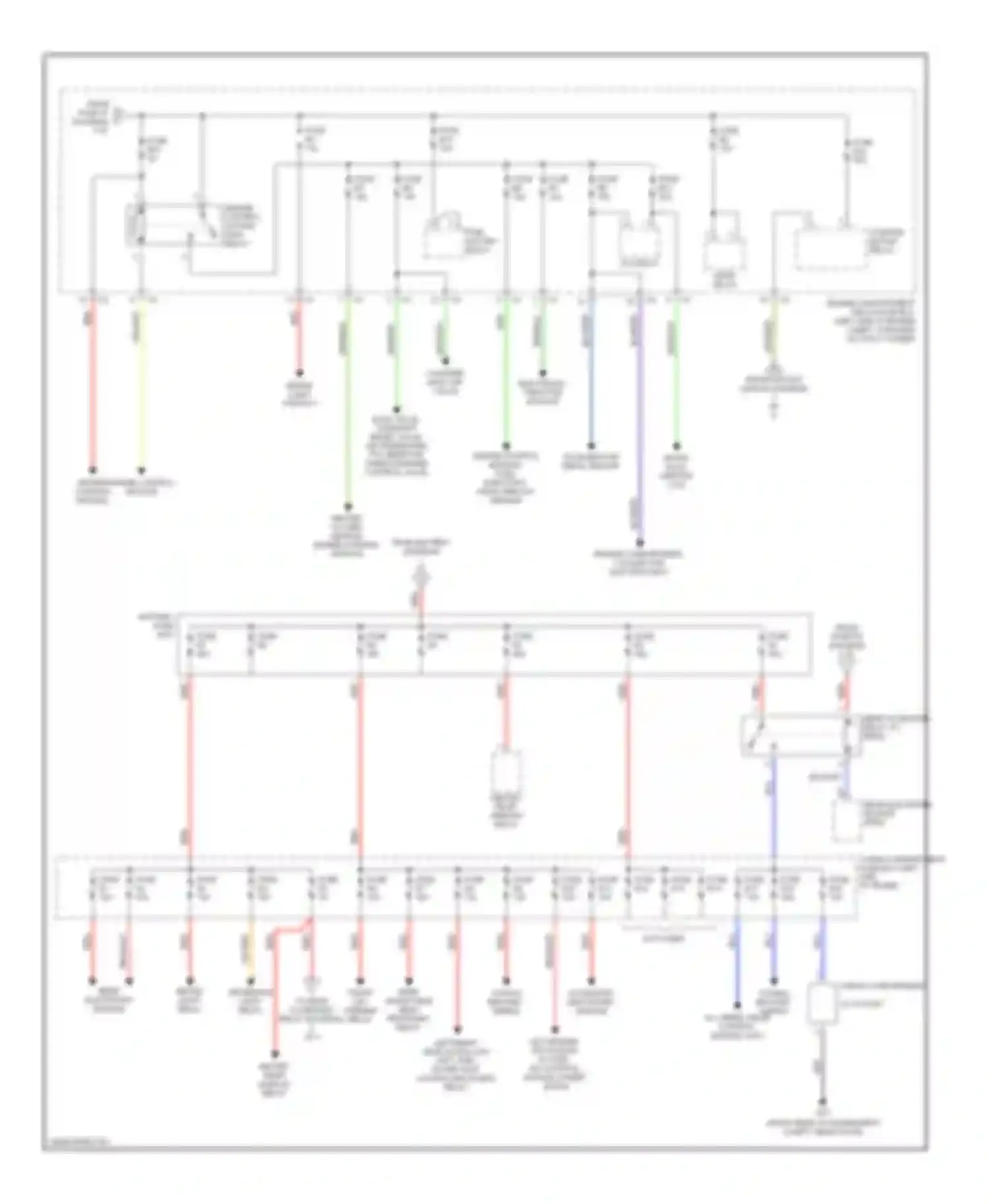 S80 Volvo I facelift (2003-2006): Power distribution circuit (2 of 3)