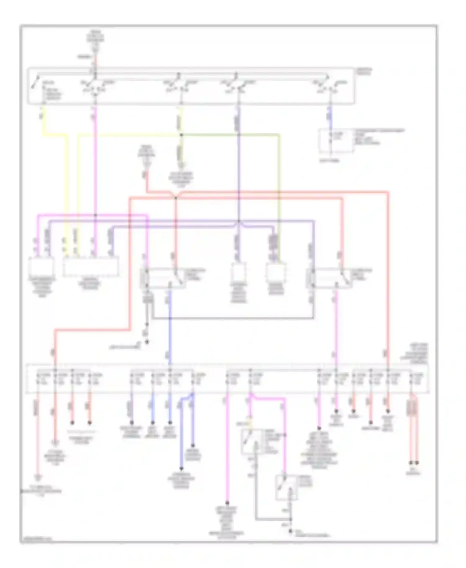 S80 Volvo I facelift (2003-2006): Power distribution circuit (3 of 3)