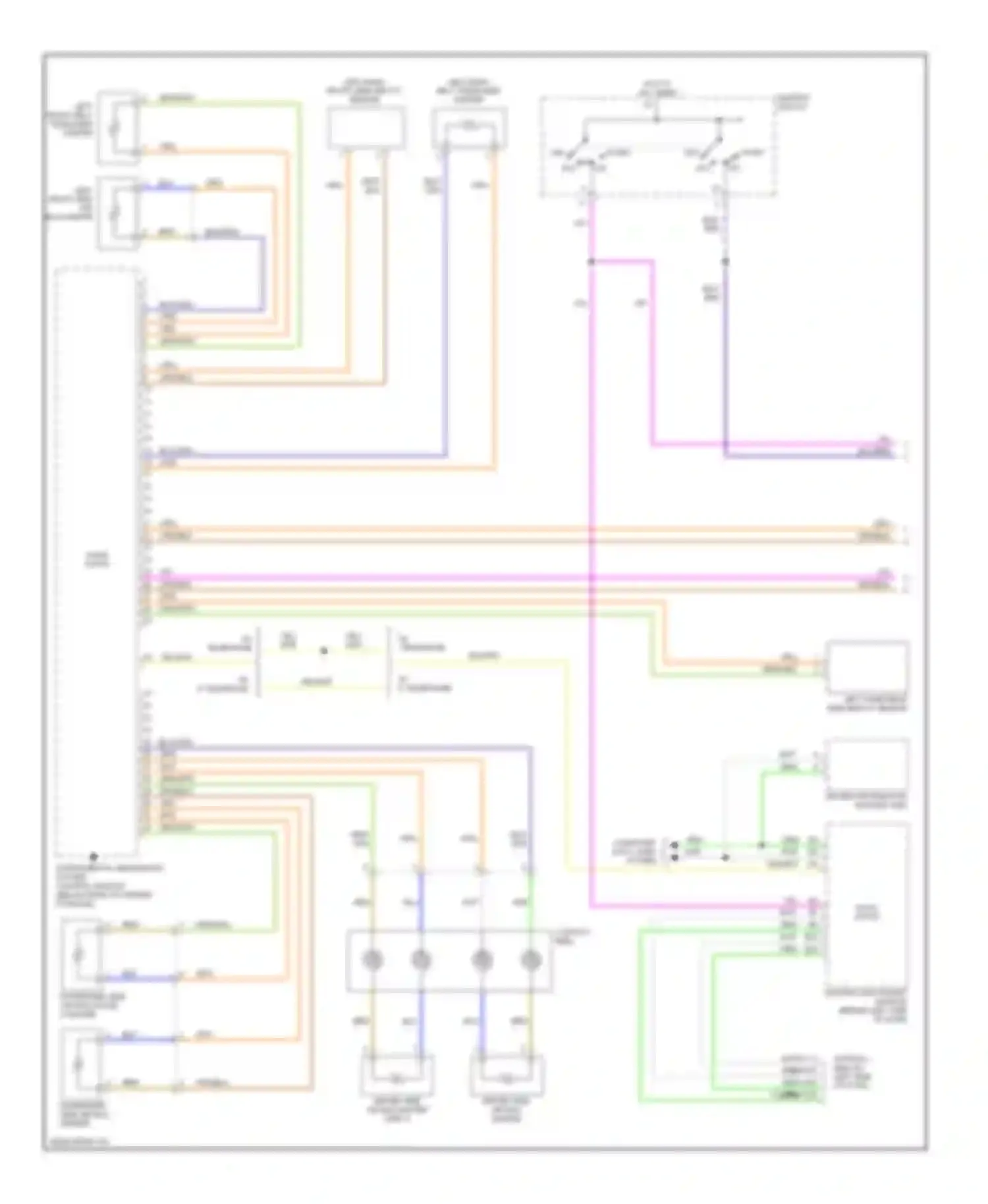 S80 Volvo I facelift (2003-2006): Supplemental restraints circuit (1 of 2)