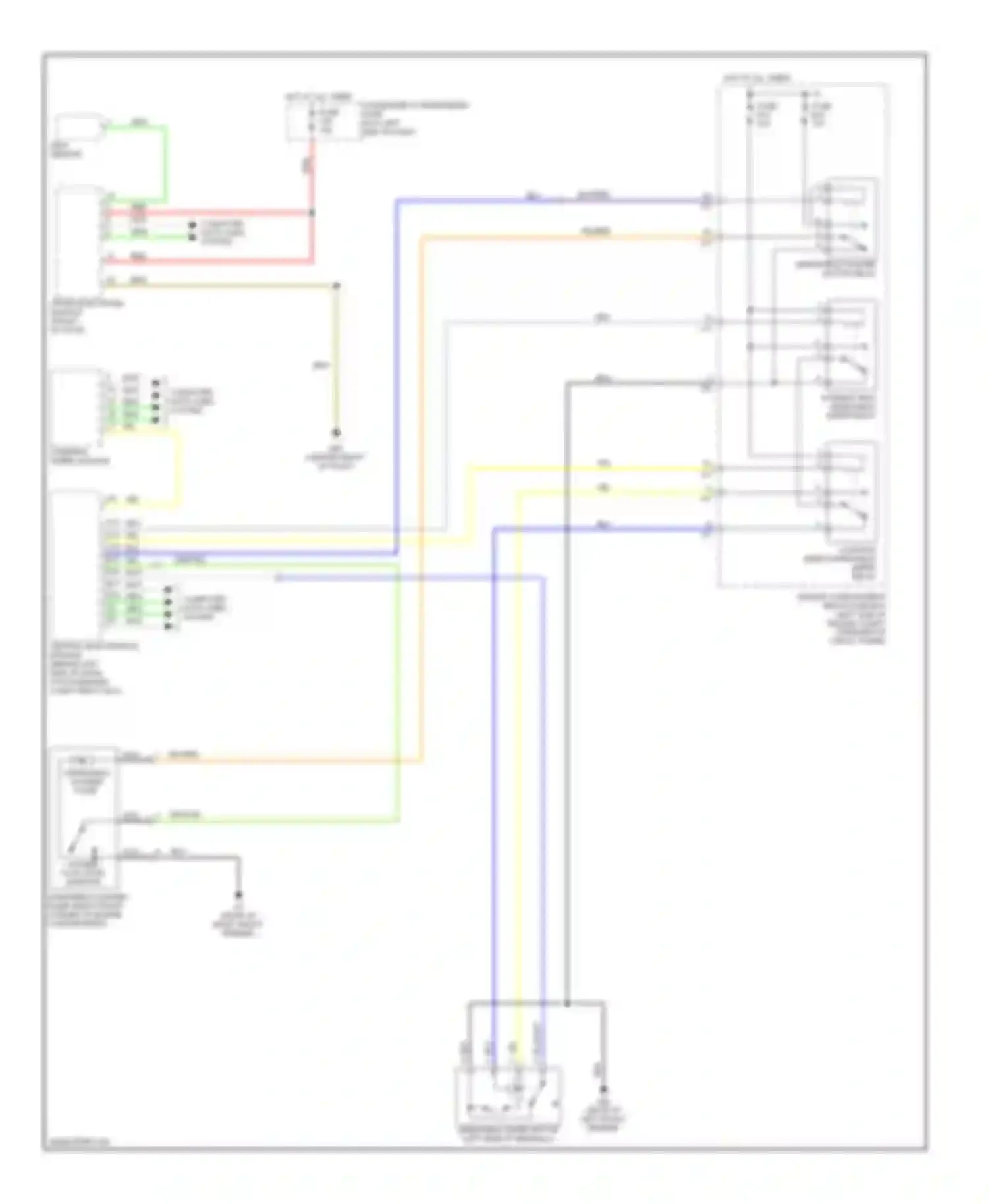 S80 Volvo I facelift (2003-2006): Wiper/washer circuit