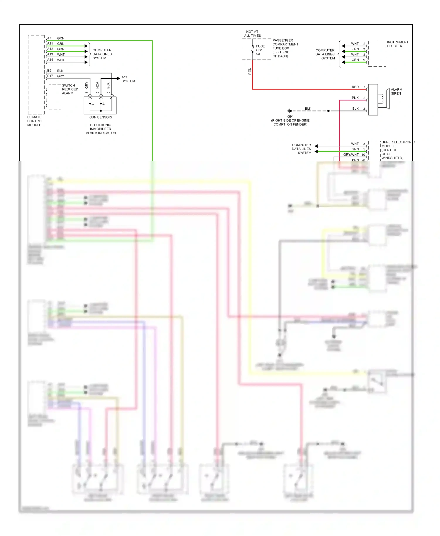 Volvo S80 I facelift (2003-2006) climate control module wiring diagram  (2 of 13)
