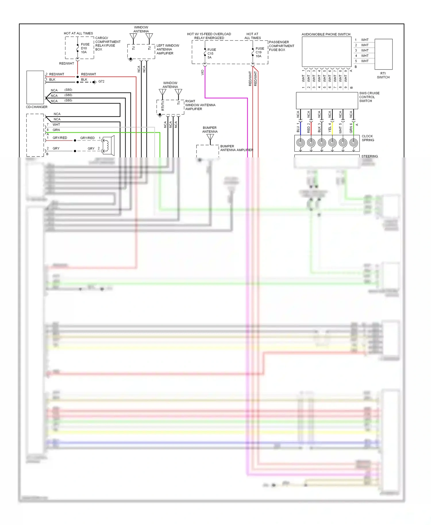 Volvo S80 I facelift (2003-2006) climate control module wiring diagram  (8 of 13)