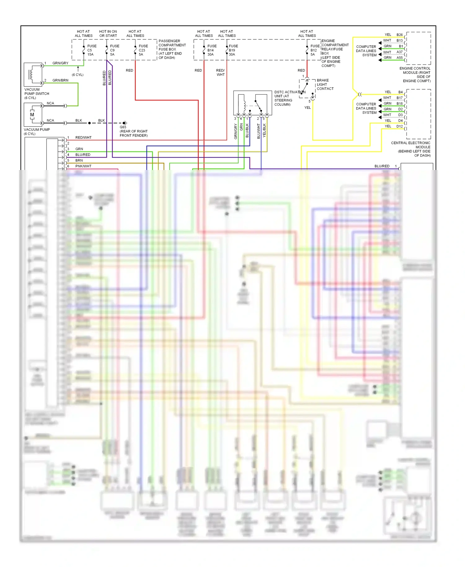 Volvo S80 I facelift (2003-2006) computer data lines system wiring diagram  (1 of 51)