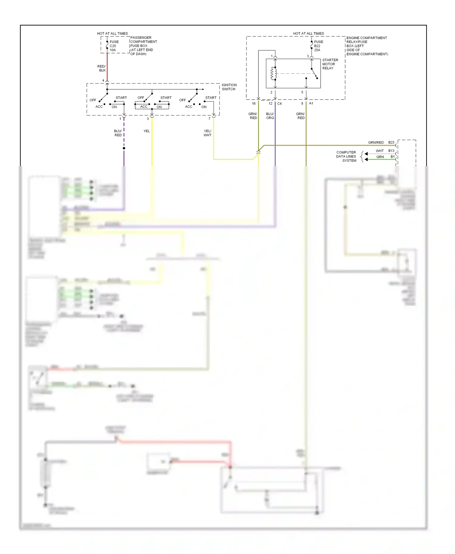 Volvo S80 I facelift (2003-2006) computer data lines system wiring diagram  (46 of 51)