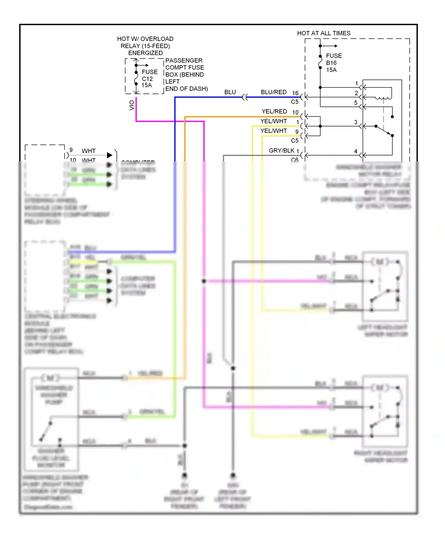 Volvo S80 I facelift (2003-2006) computer data lines system wiring diagram  (42 of 51)