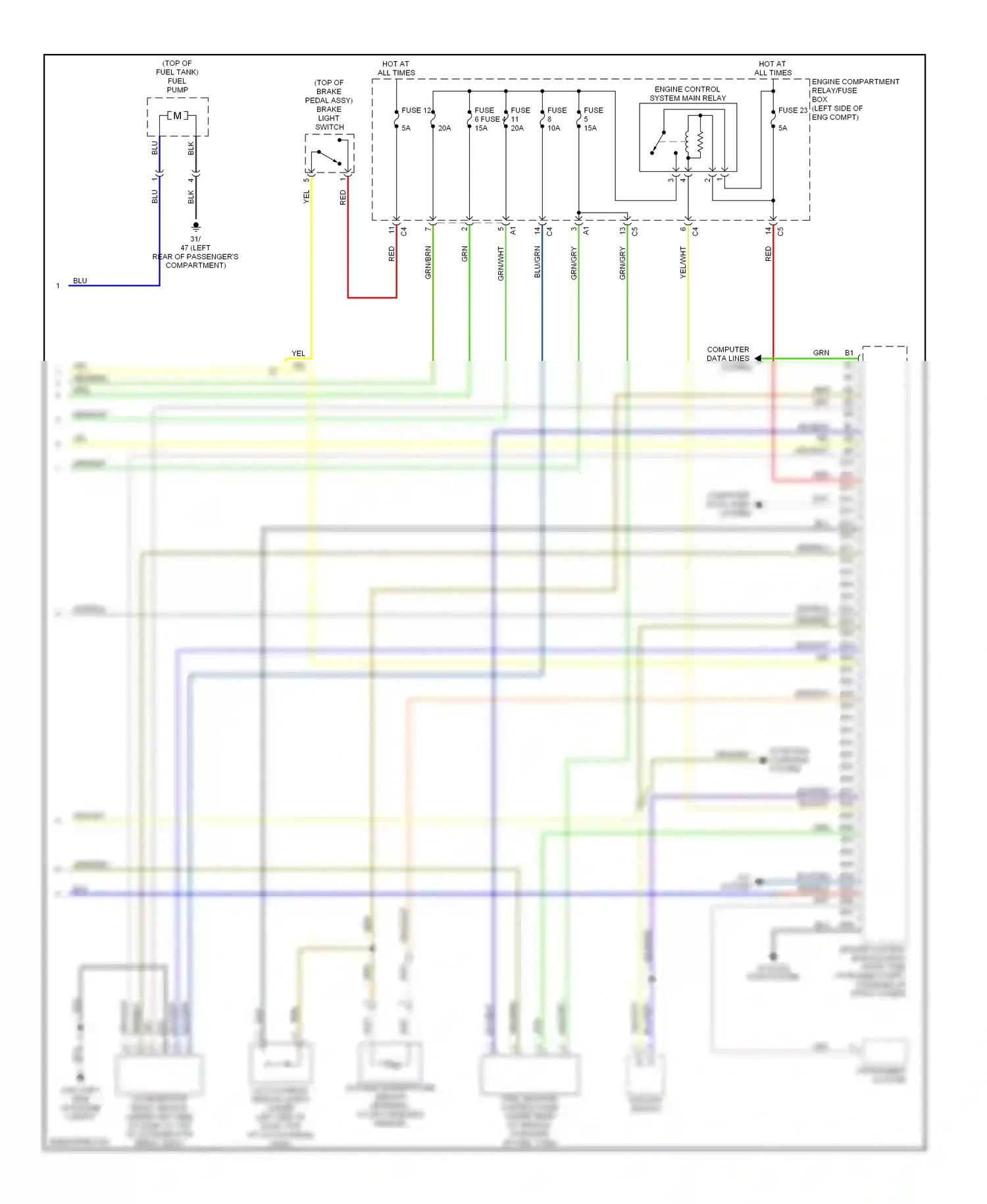 Volvo S80 I facelift (2003-2006) computer data lines system wiring diagram  (17 of 51)