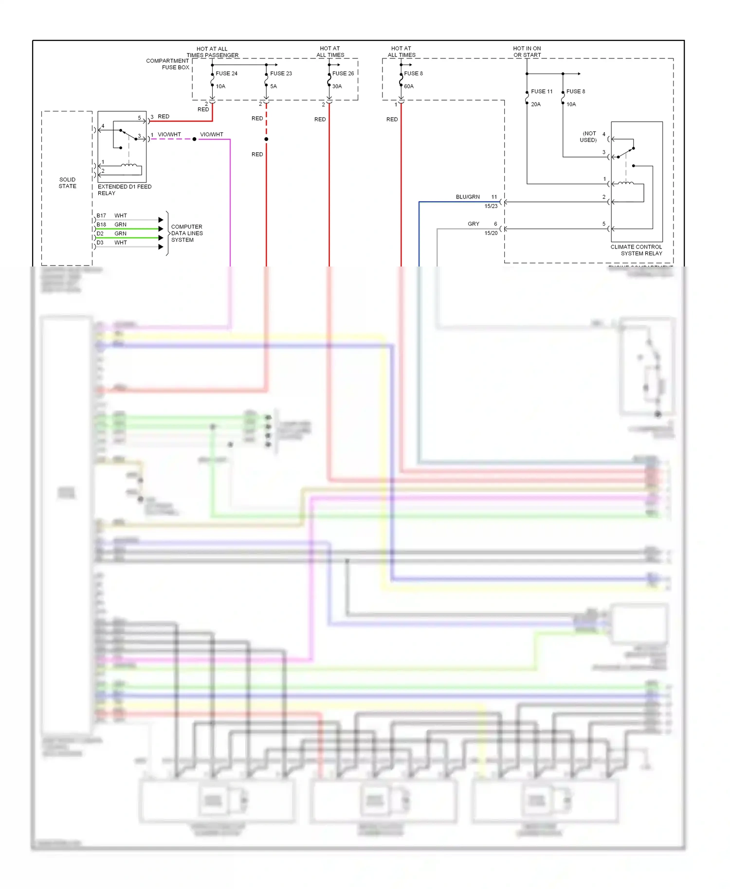 Volvo S80 I facelift (2003-2006) electronic climate control (ecc) module wiring diagram  (1 of 1)
