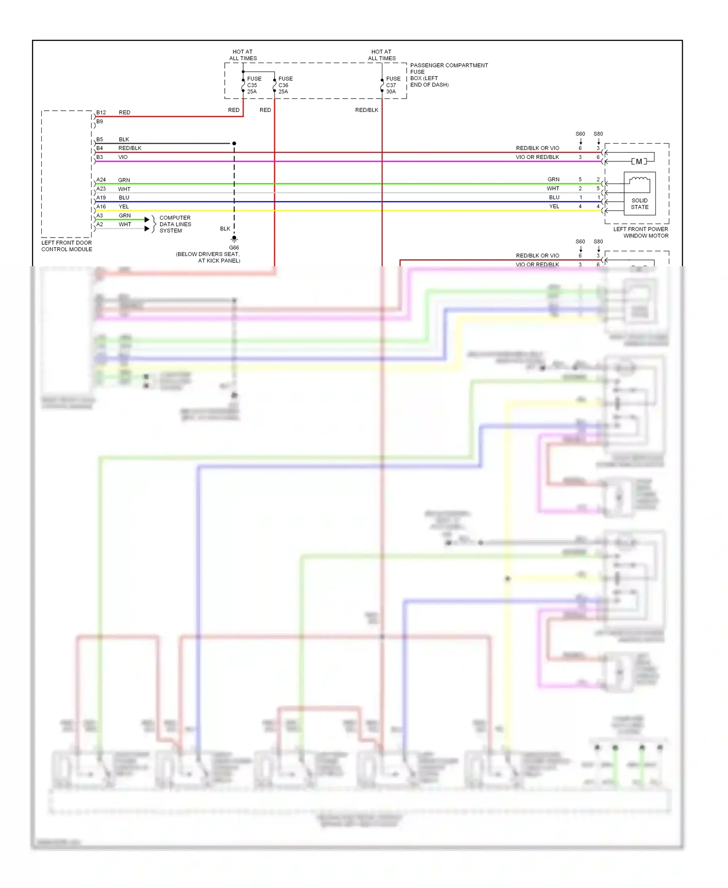 Volvo S80 I facelift (2003-2006) solid state wiring diagram  (4 of 8)