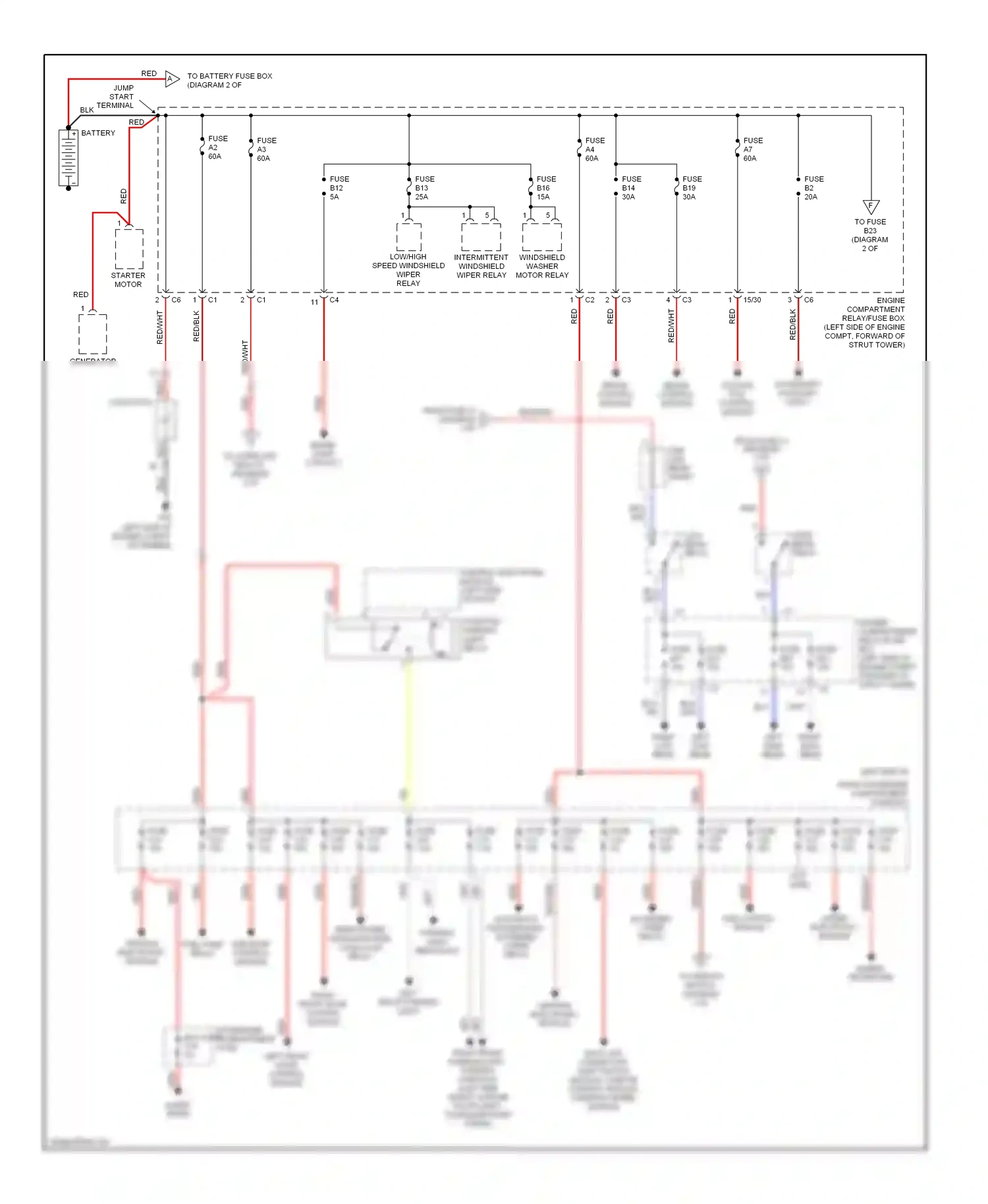 Volvo S80 I facelift (2003-2006) upper electronic module fan control module wiring diagram  (1 of 1)