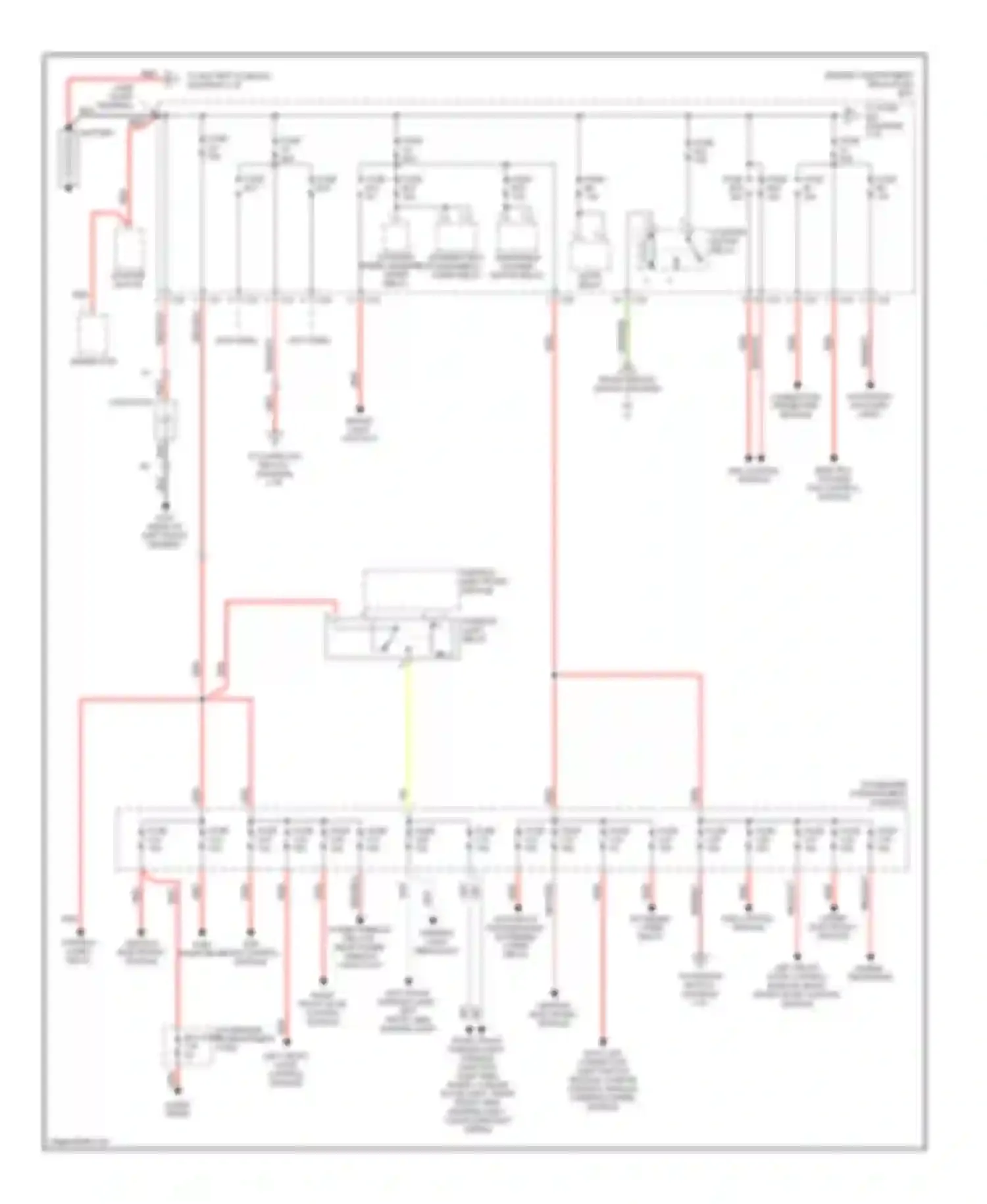 S80 Volvo I (1998-2003): Power distribution circuit (1 of 3)