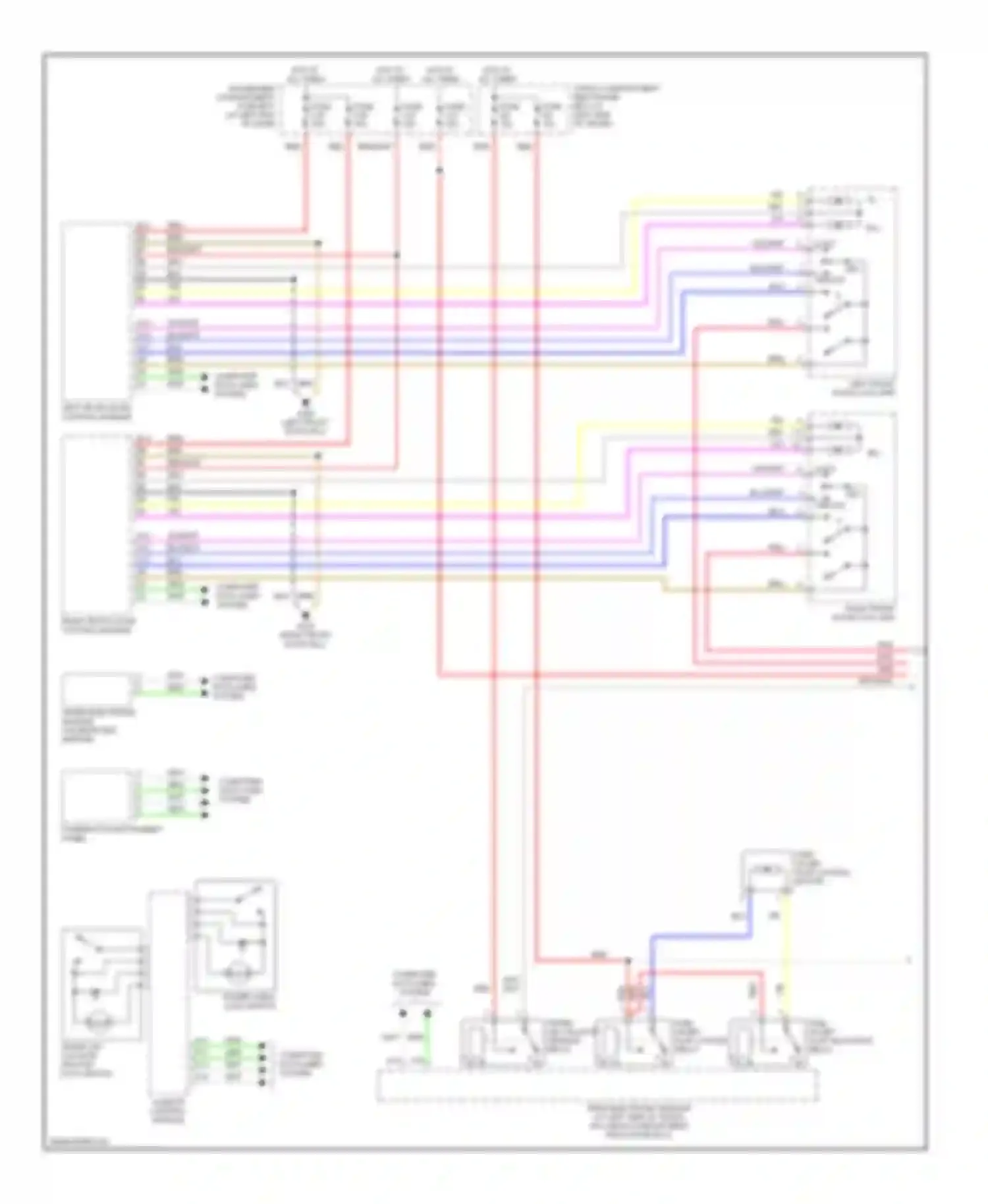 S80 Volvo I (1998-2003): Power door lock circuit (1 of 2)