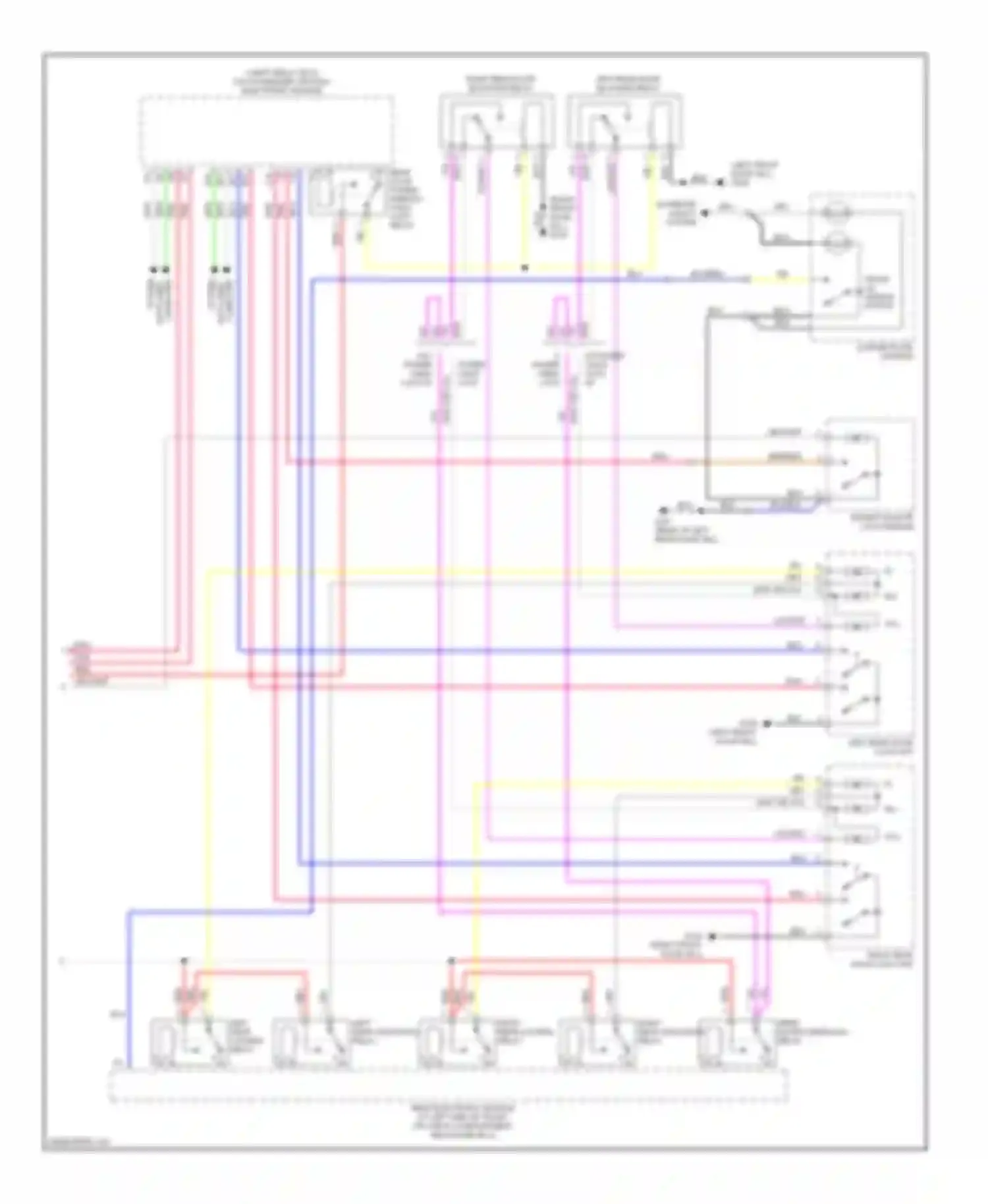 S80 Volvo I (1998-2003): Power door lock circuit (2 of 2)