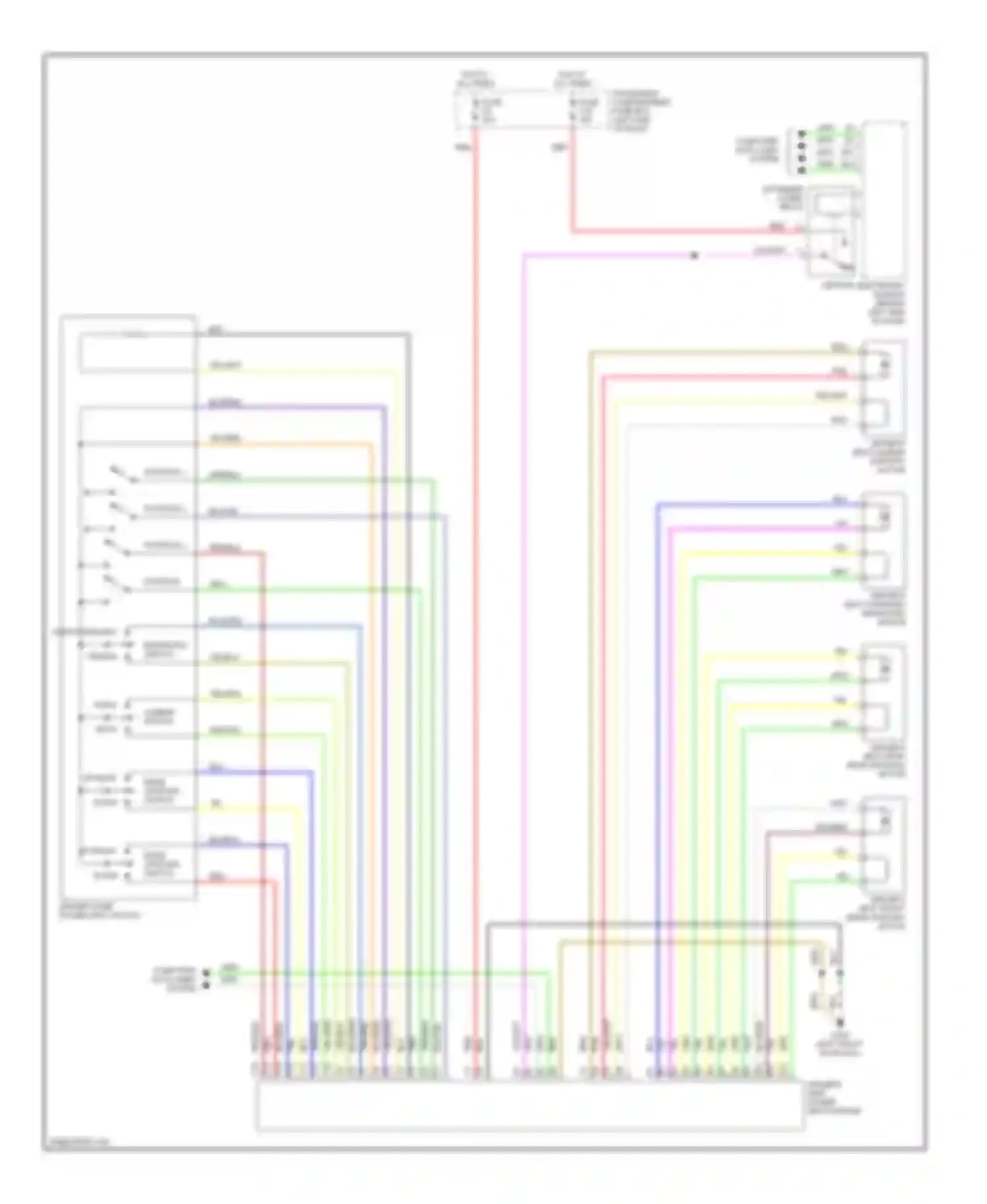 S80 Volvo I (1998-2003): Driver power seat circuit
