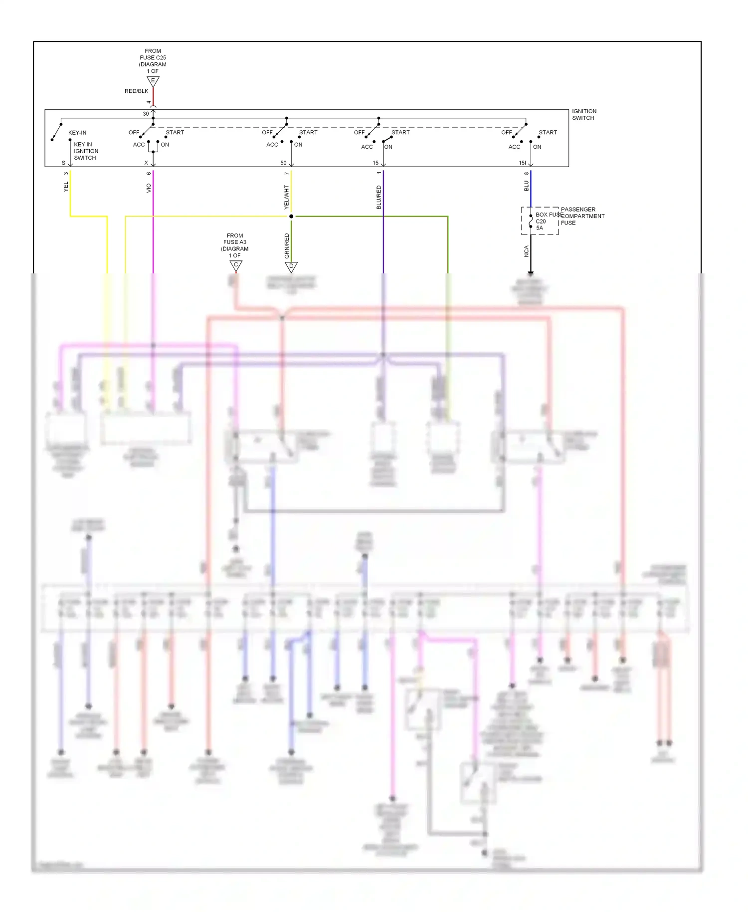 Volvo S80 I (1998-2003) central electronic module wiring diagram  (2 of 2)