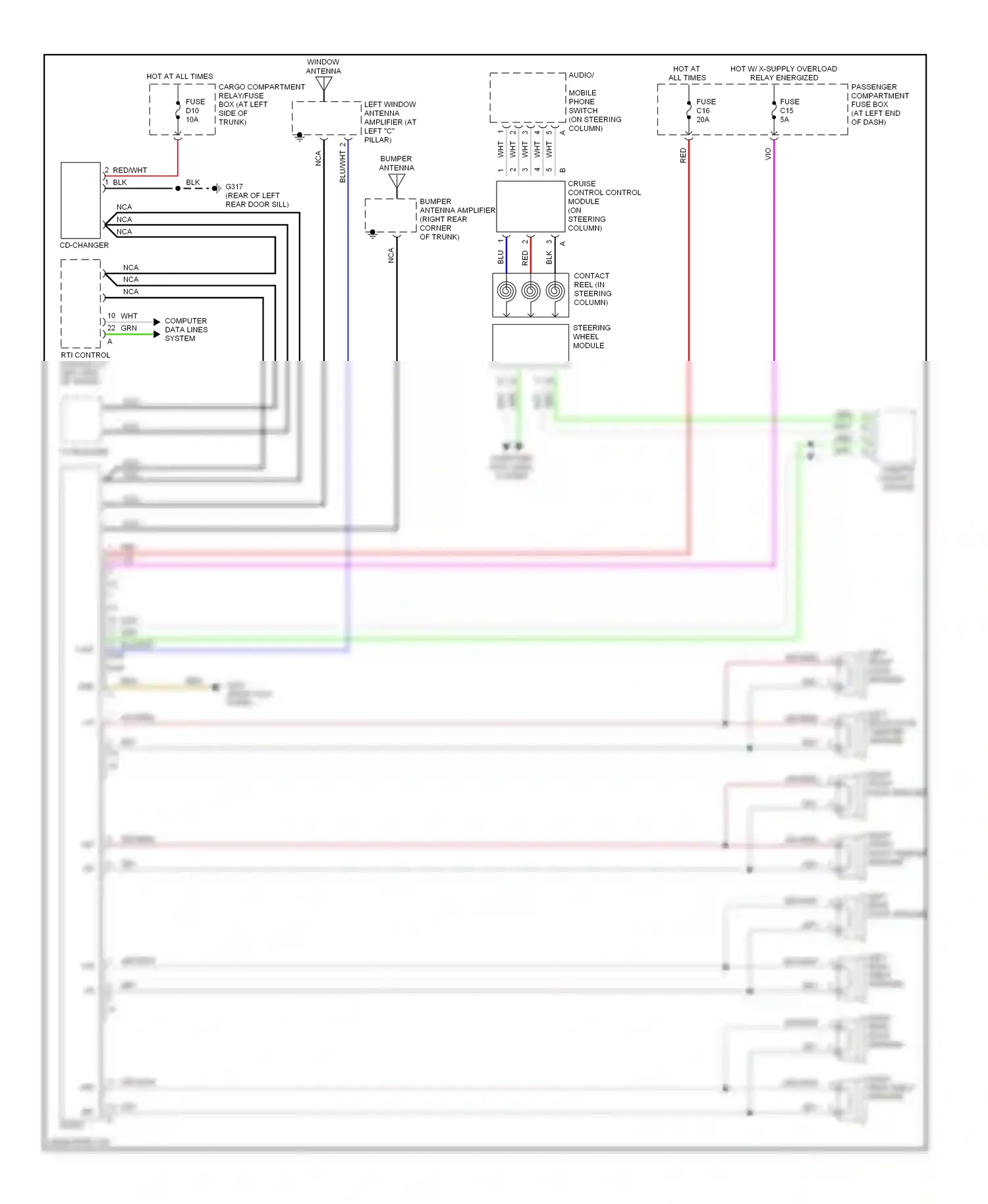 Volvo S80 I (1998-2003) climate control module wiring diagram  (12 of 13)