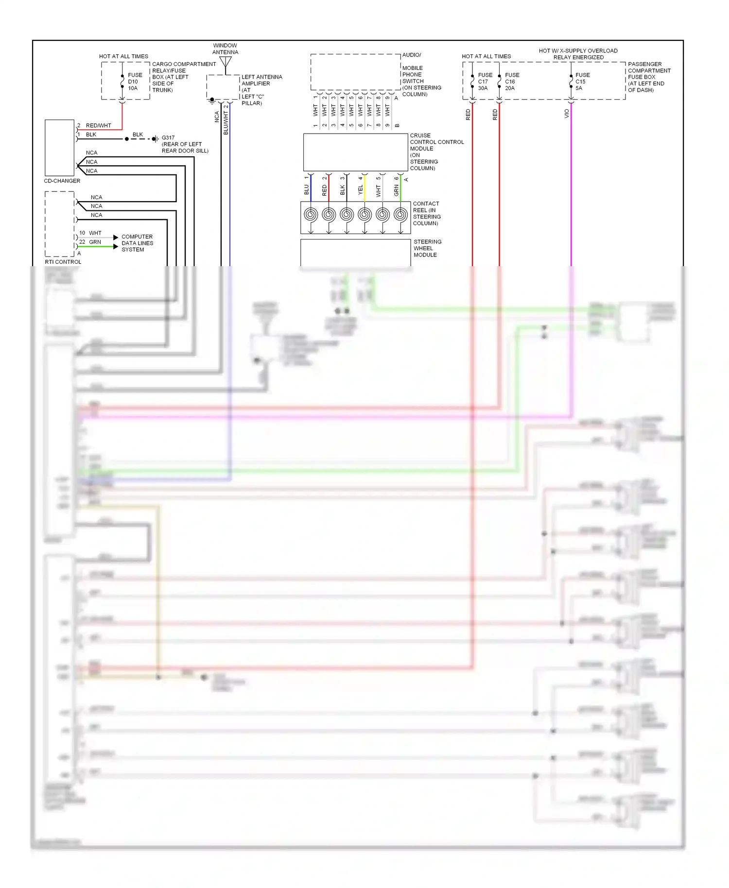 Volvo S80 I (1998-2003) computer data lines system wiring diagram  (34 of 42)