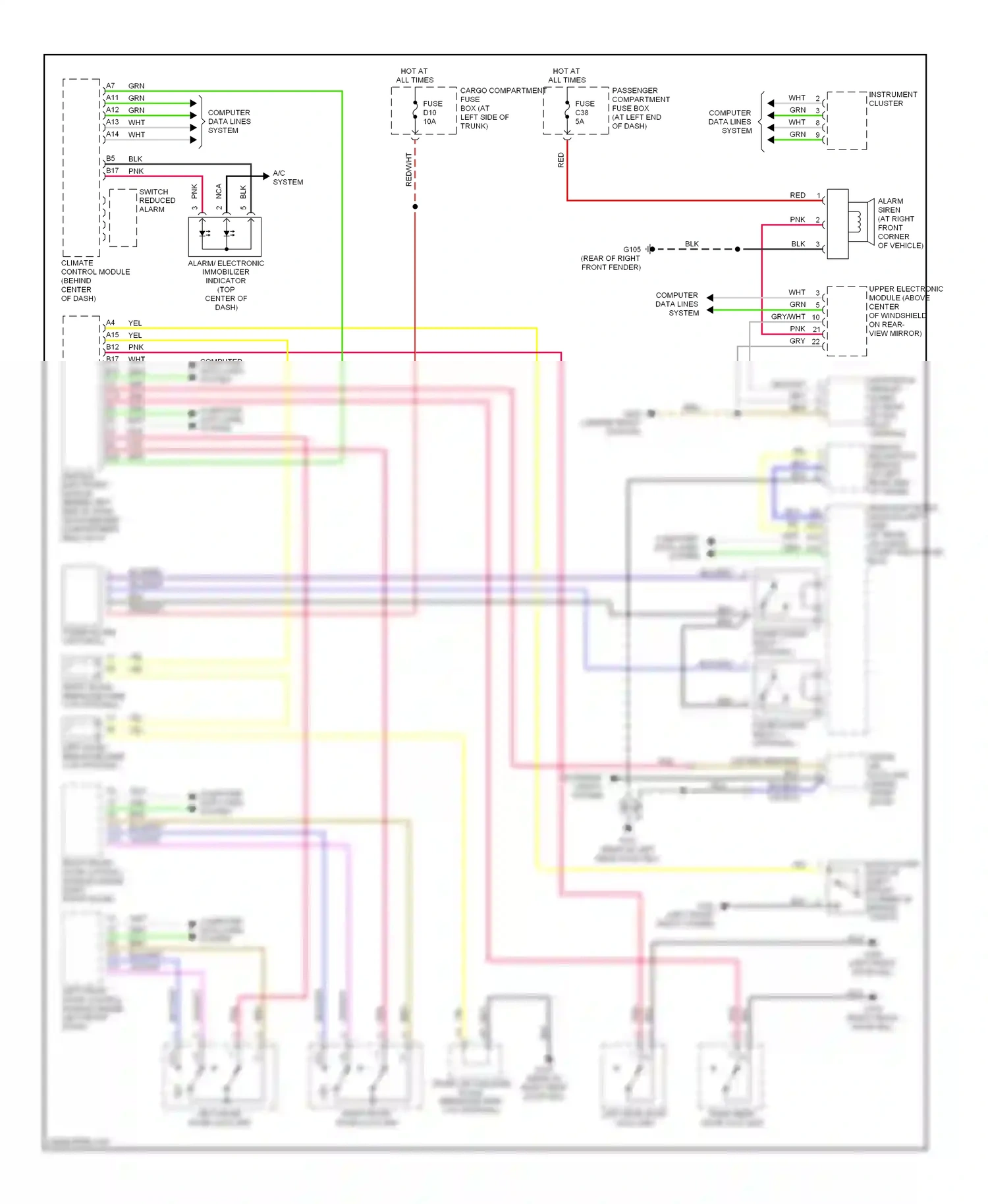 Volvo S80 I (1998-2003) computer data lines system wiring diagram  (3 of 42)
