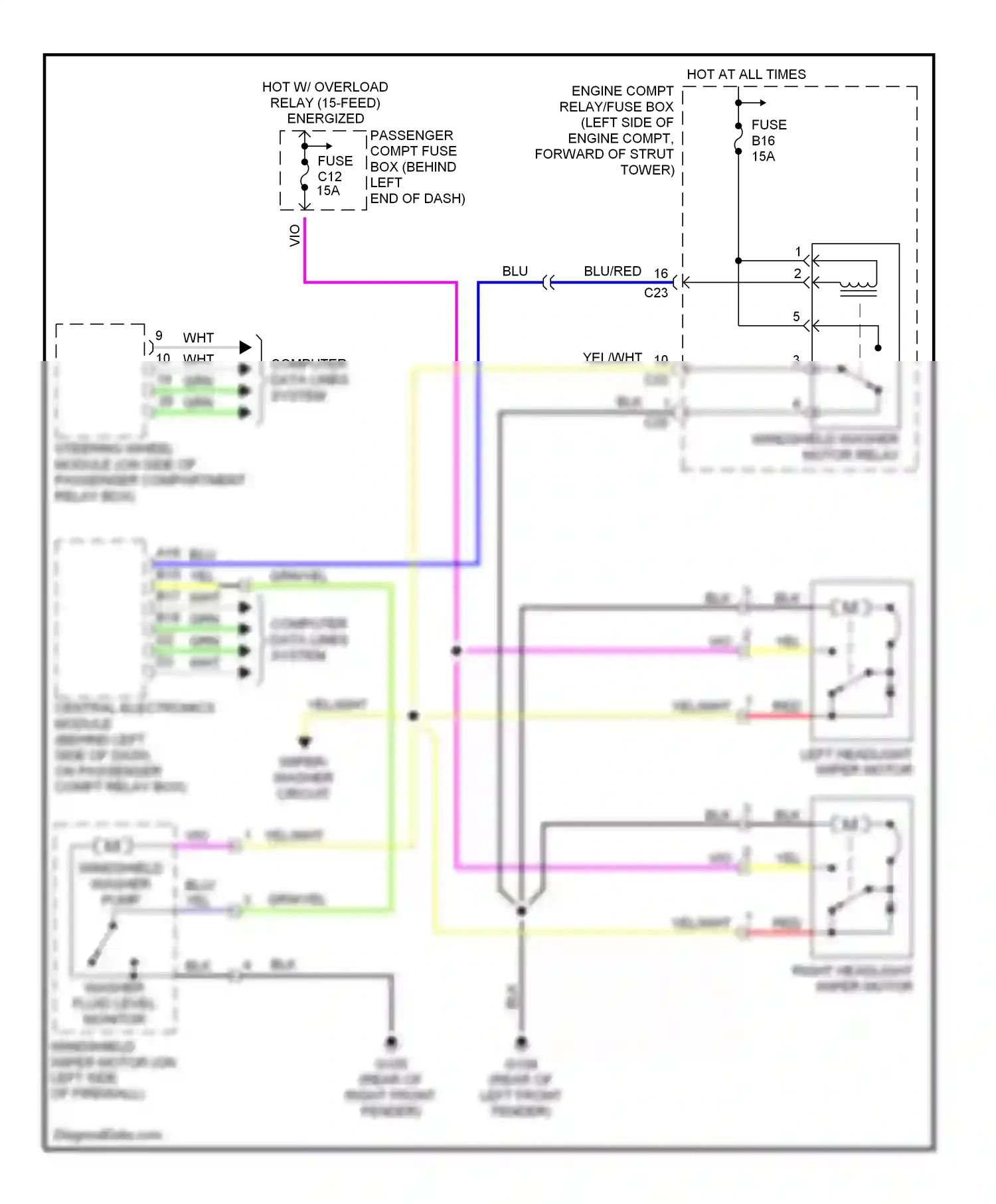 Volvo S80 I (1998-2003) computer data lines system wiring diagram  (41 of 42)
