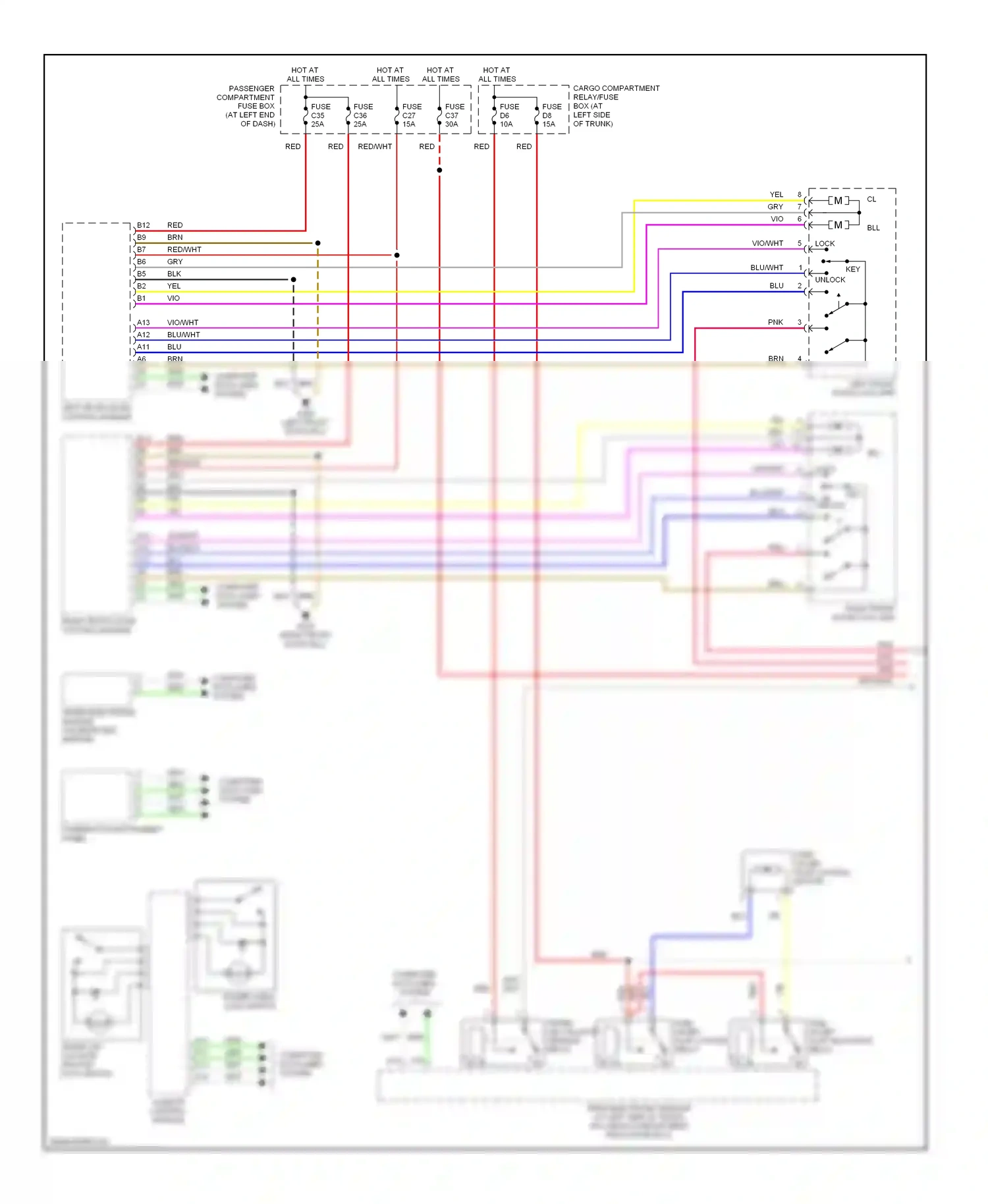 Volvo S80 I (1998-2003) computer data lines system wiring diagram  (29 of 42)