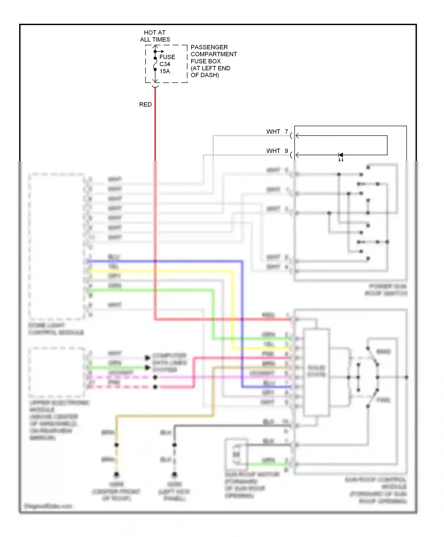 Volvo S80 I (1998-2003) computer data lines system wiring diagram  (39 of 42)