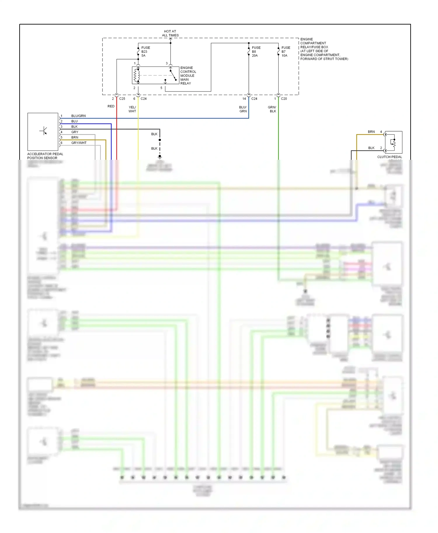 Volvo S80 I (1998-2003) computer data lines system wiring diagram  (12 of 42)