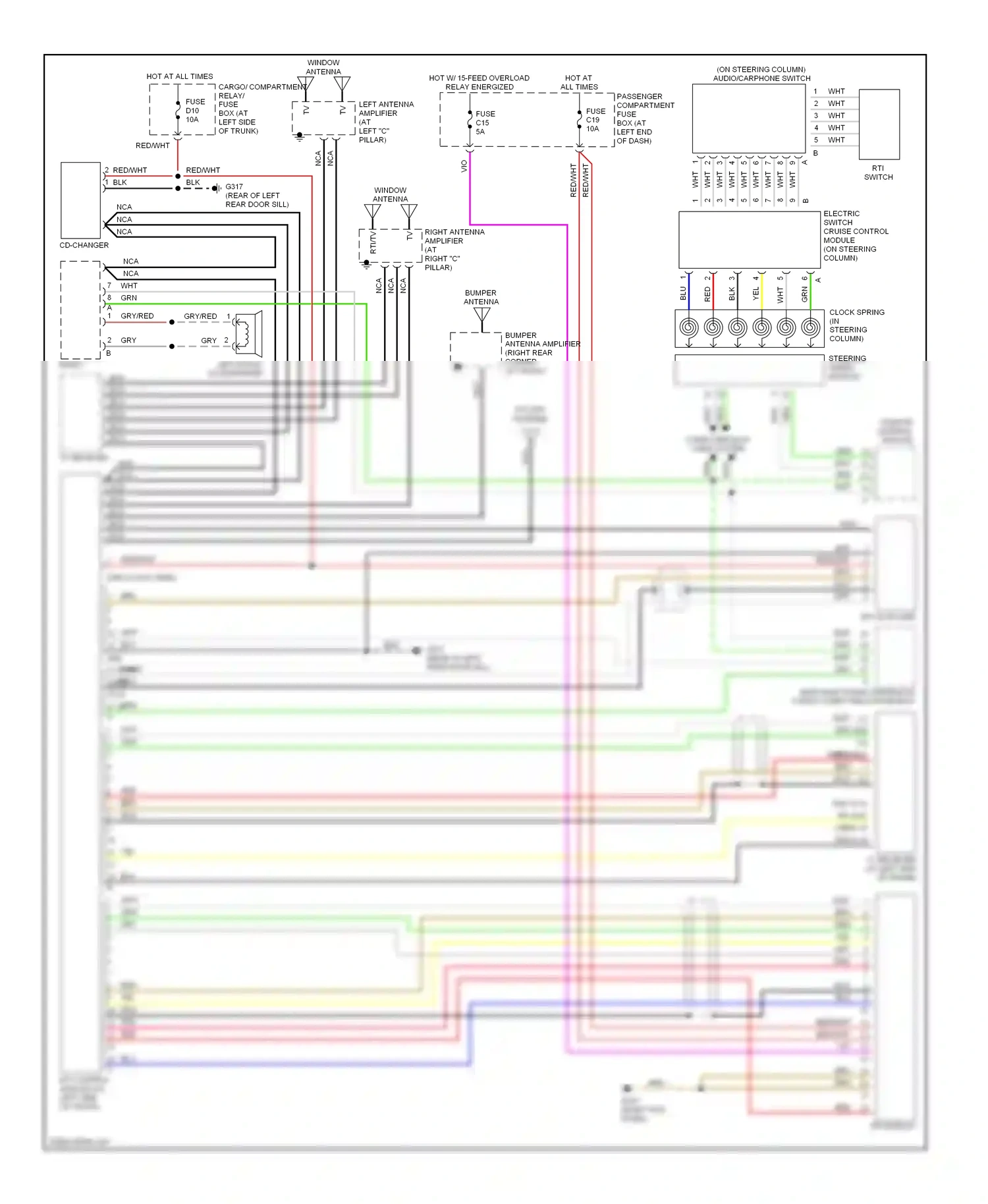 Volvo S80 I (1998-2003) computer data lines system wiring diagram  (28 of 42)