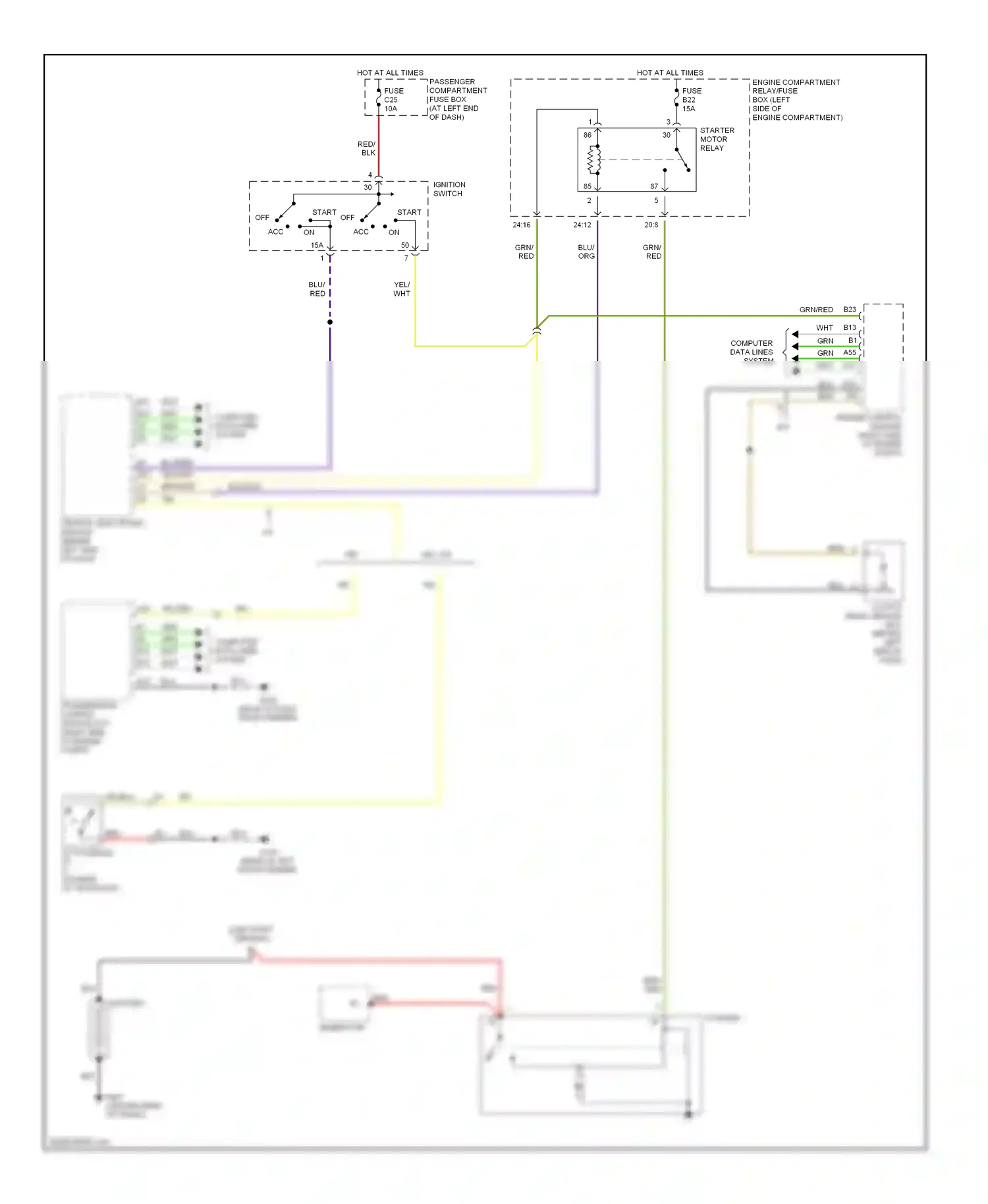 Volvo S80 I (1998-2003) computer data lines system wiring diagram  (38 of 42)