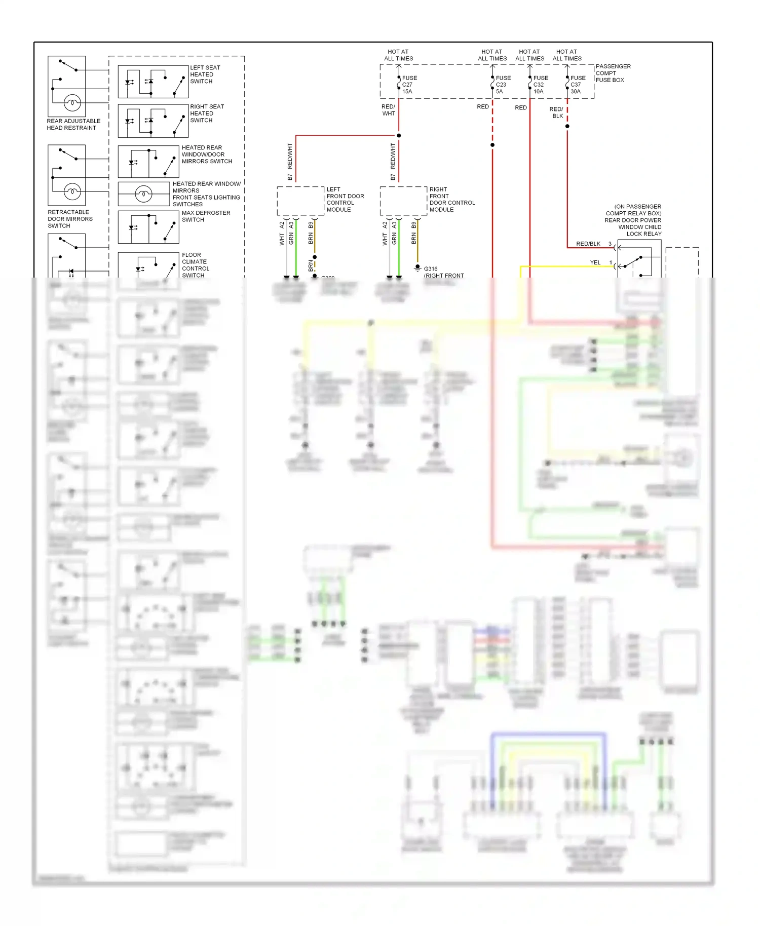 Volvo S80 I (1998-2003) spin control switch wiring diagram  (3 of 3)