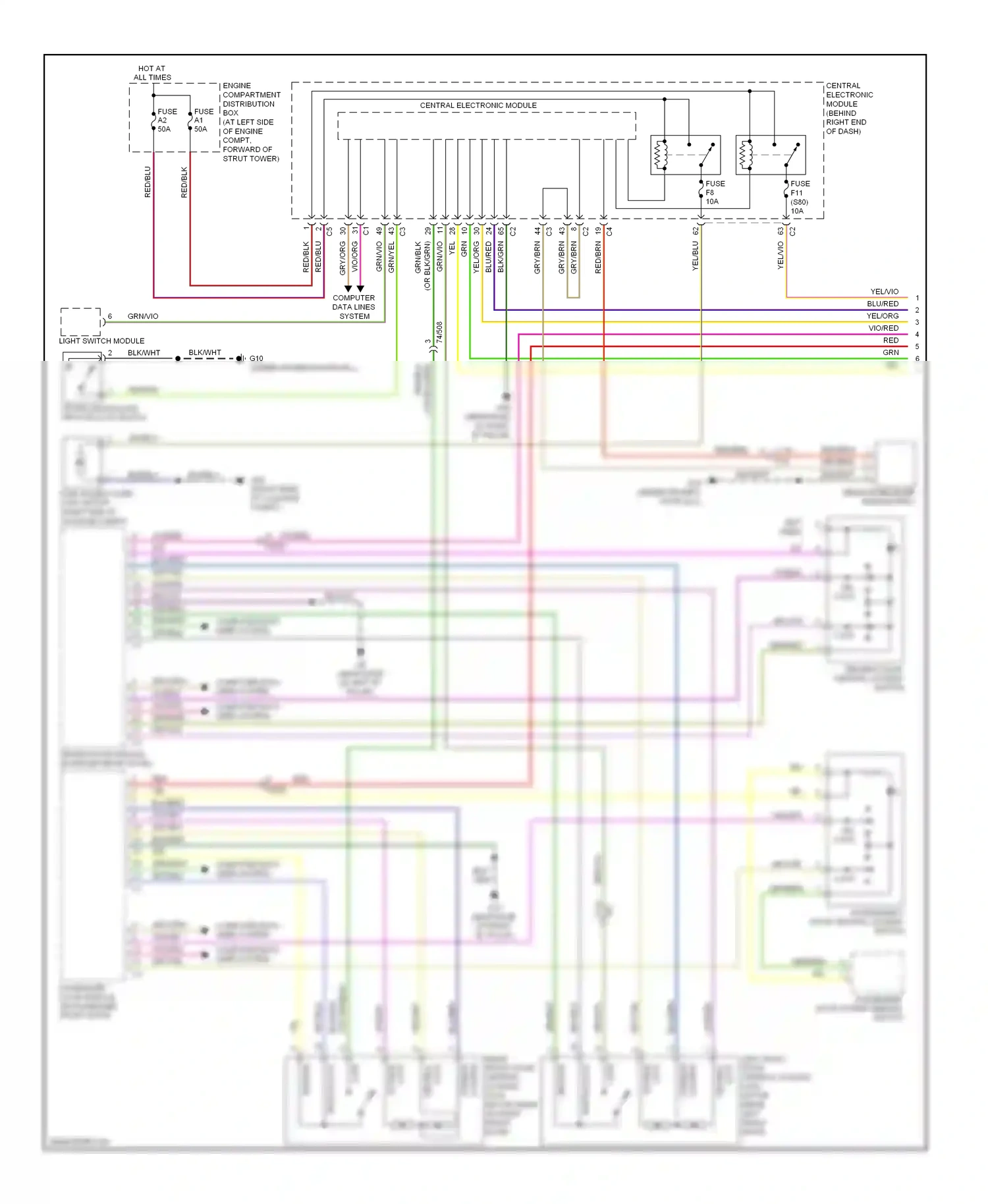 Volvo S80 II facelift 2 (2013-2016) computer data lines system wiring diagram  (37 of 63)
