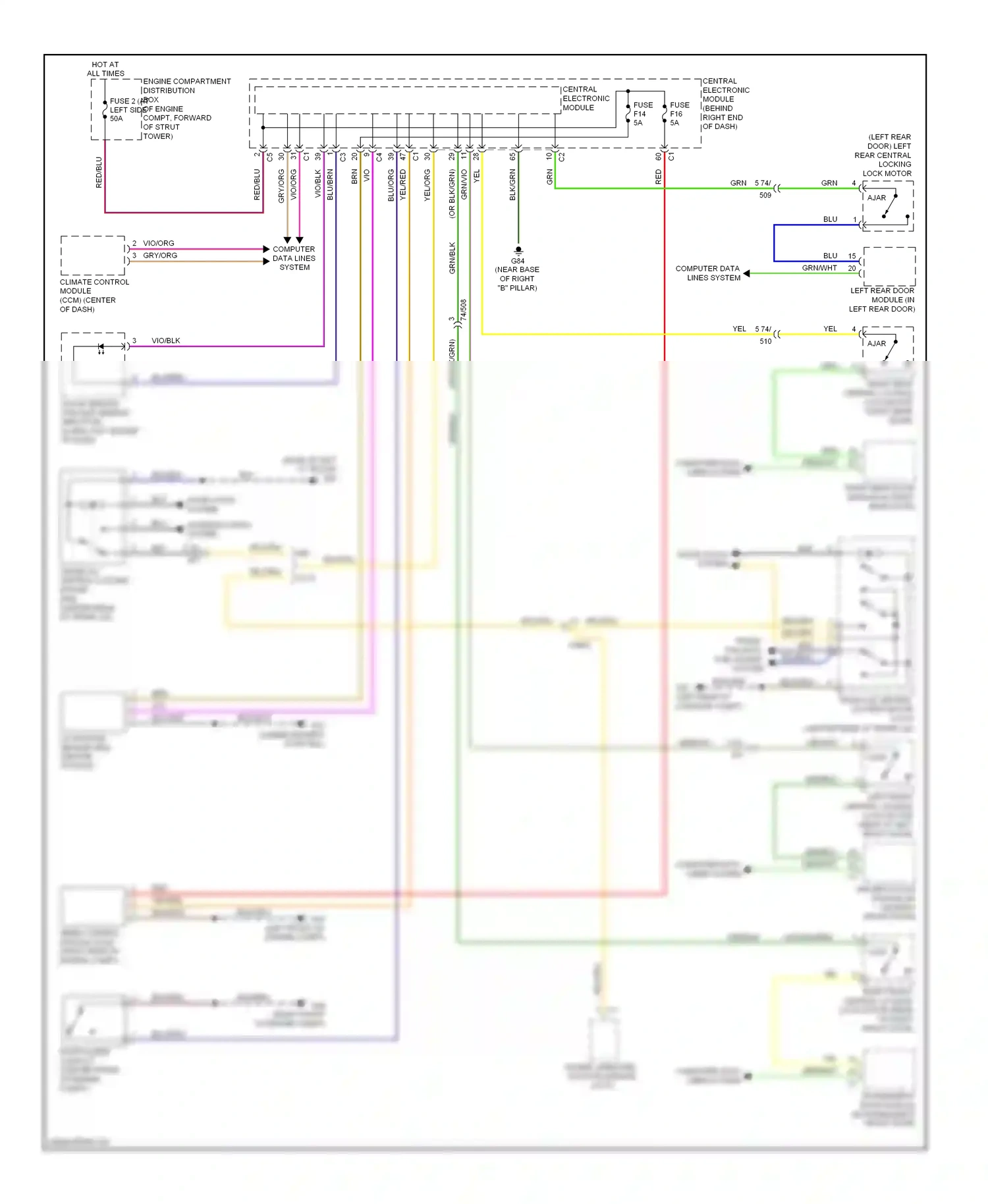Volvo S80 II facelift 2 (2013-2016) computer data lines system wiring diagram  (2 of 63)