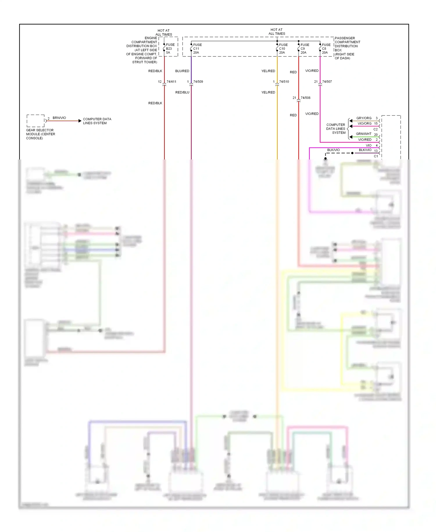 Volvo S80 II facelift 2 (2013-2016) computer data lines system wiring diagram  (29 of 63)