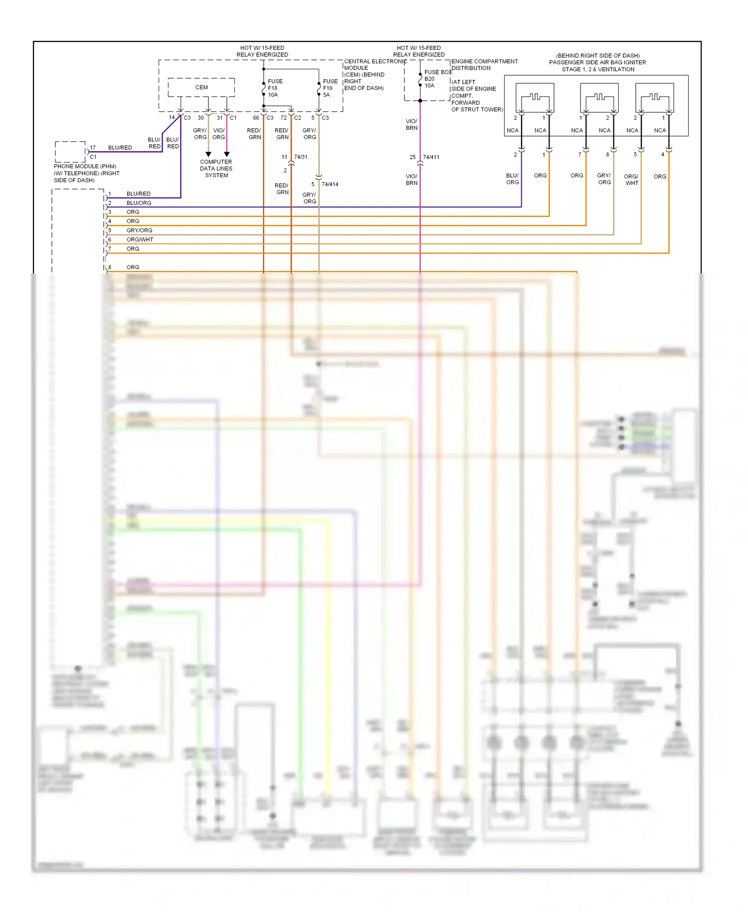 Volvo S80 II facelift 2 (2013-2016) engine compartment distribution wiring diagram  (1 of 3)