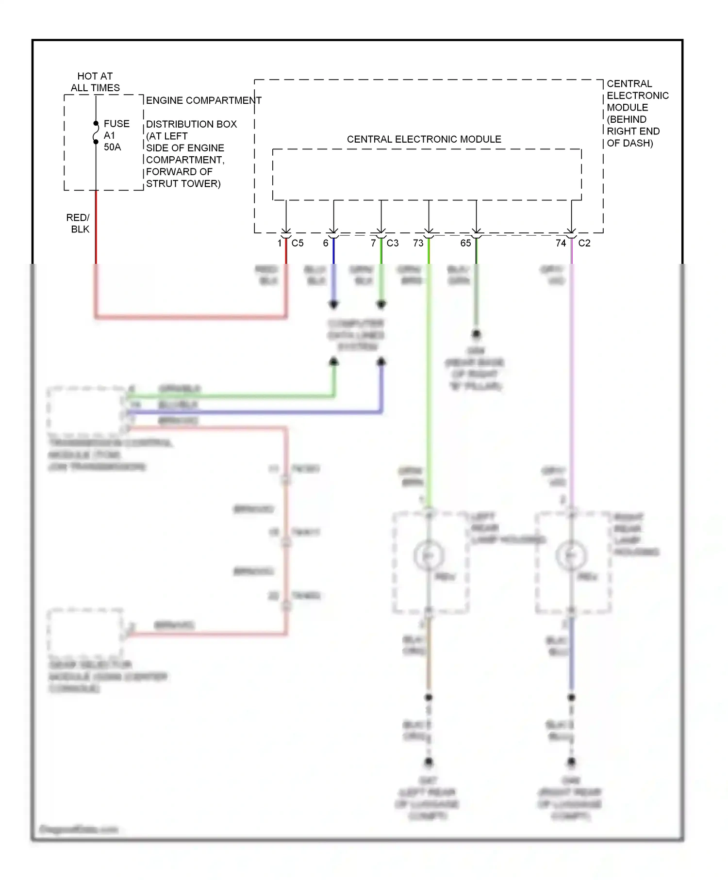 Volvo S80 II facelift 2 (2013-2016) (engine compartment) wiring diagram  (1 of 3)